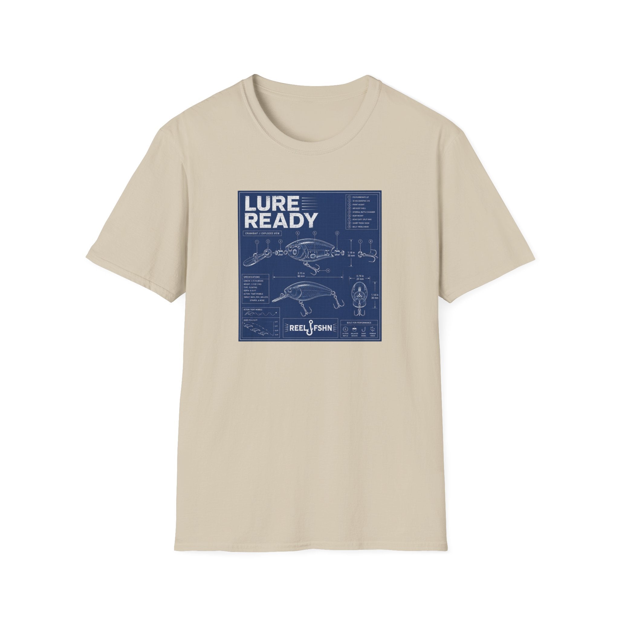 Lure Ready Blue Print  T-Shirt