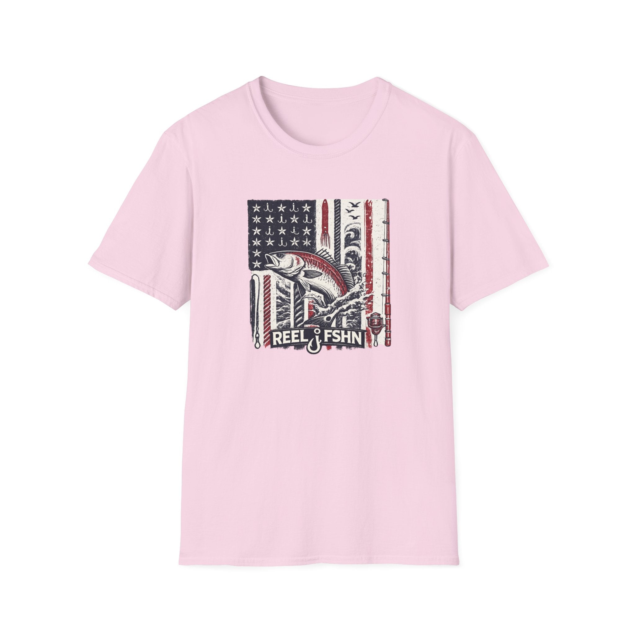 American flag with Tuna T-Shirt