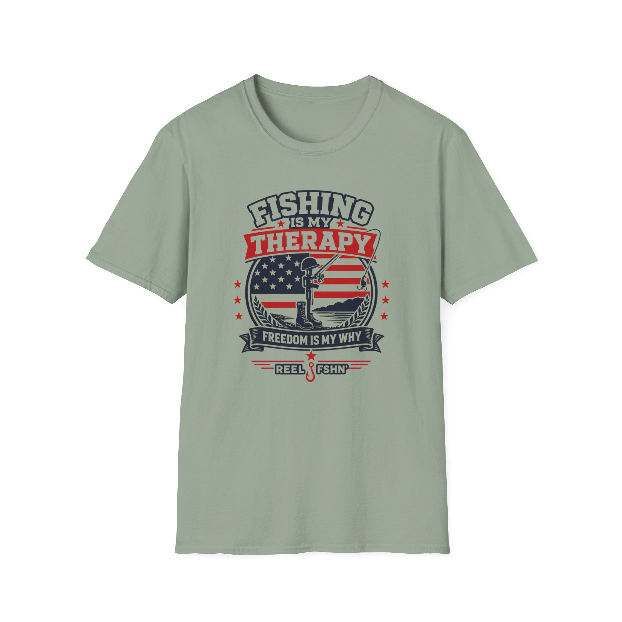Fishing Is My Therapy Freedom Is My Why T-Shirt