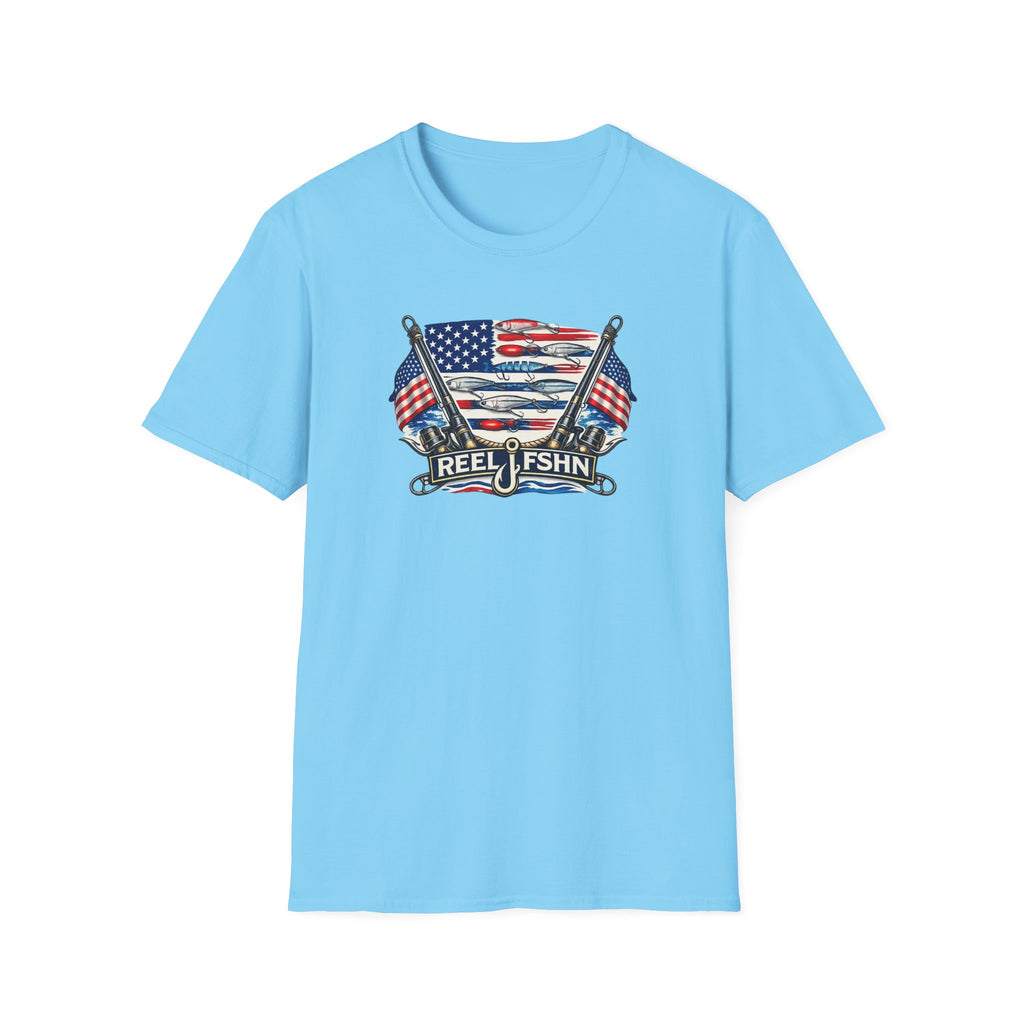 American Flag with Two Rods T-Shirt