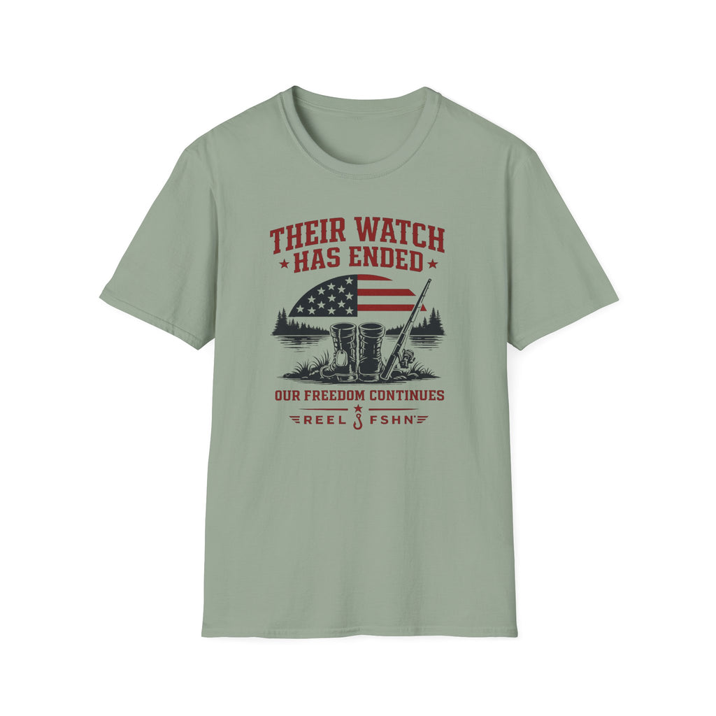 Their Watch Has Ended Our Freedom Continues T-Shirt