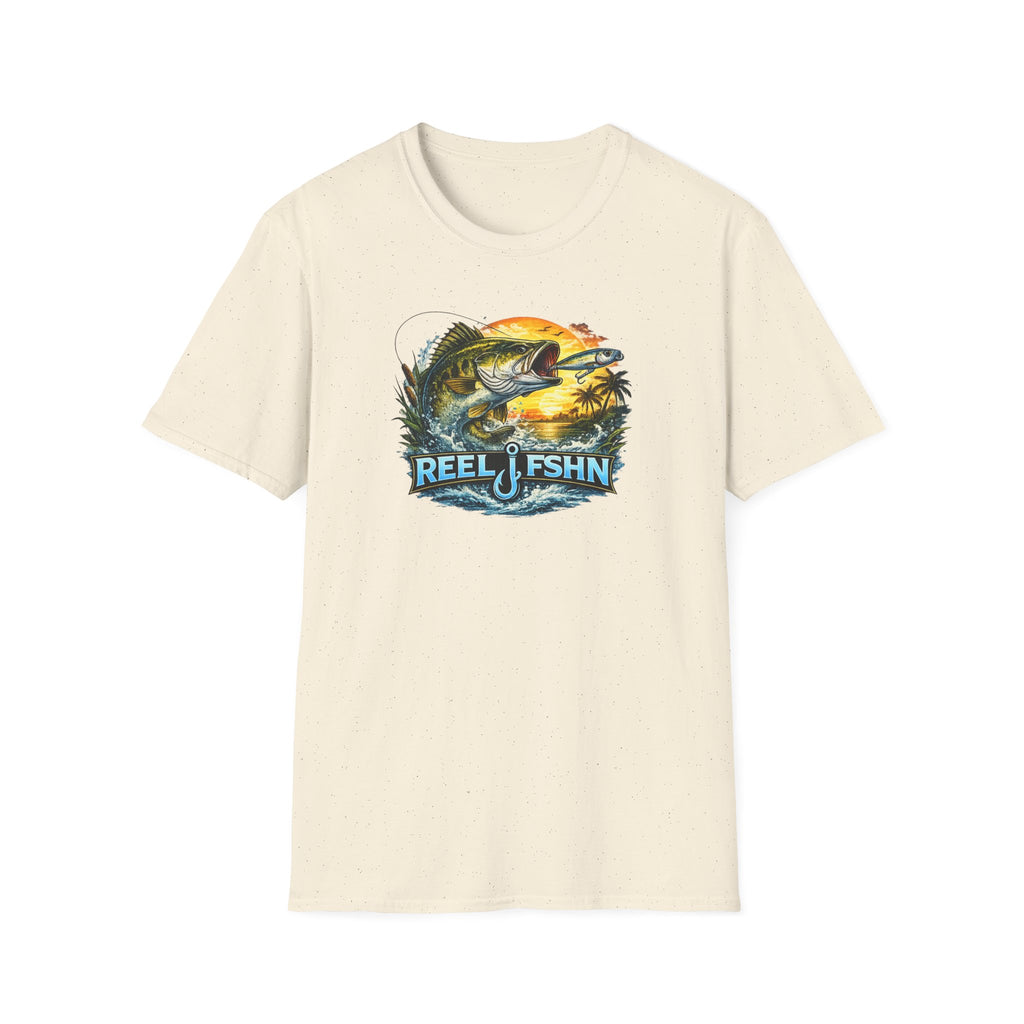 Bass with REEL FSHN Logo T-Shirt
