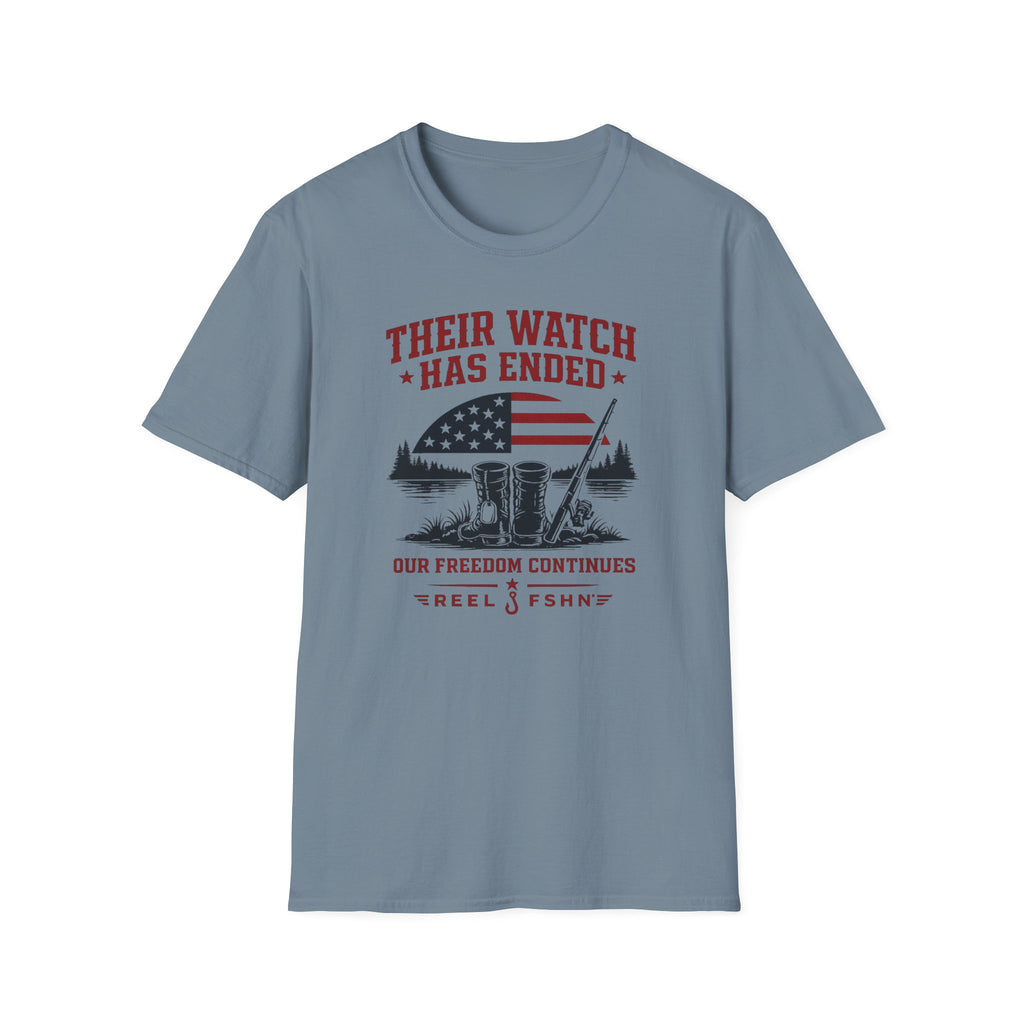 Their Watch Has Ended Our Freedom Continues T-Shirt