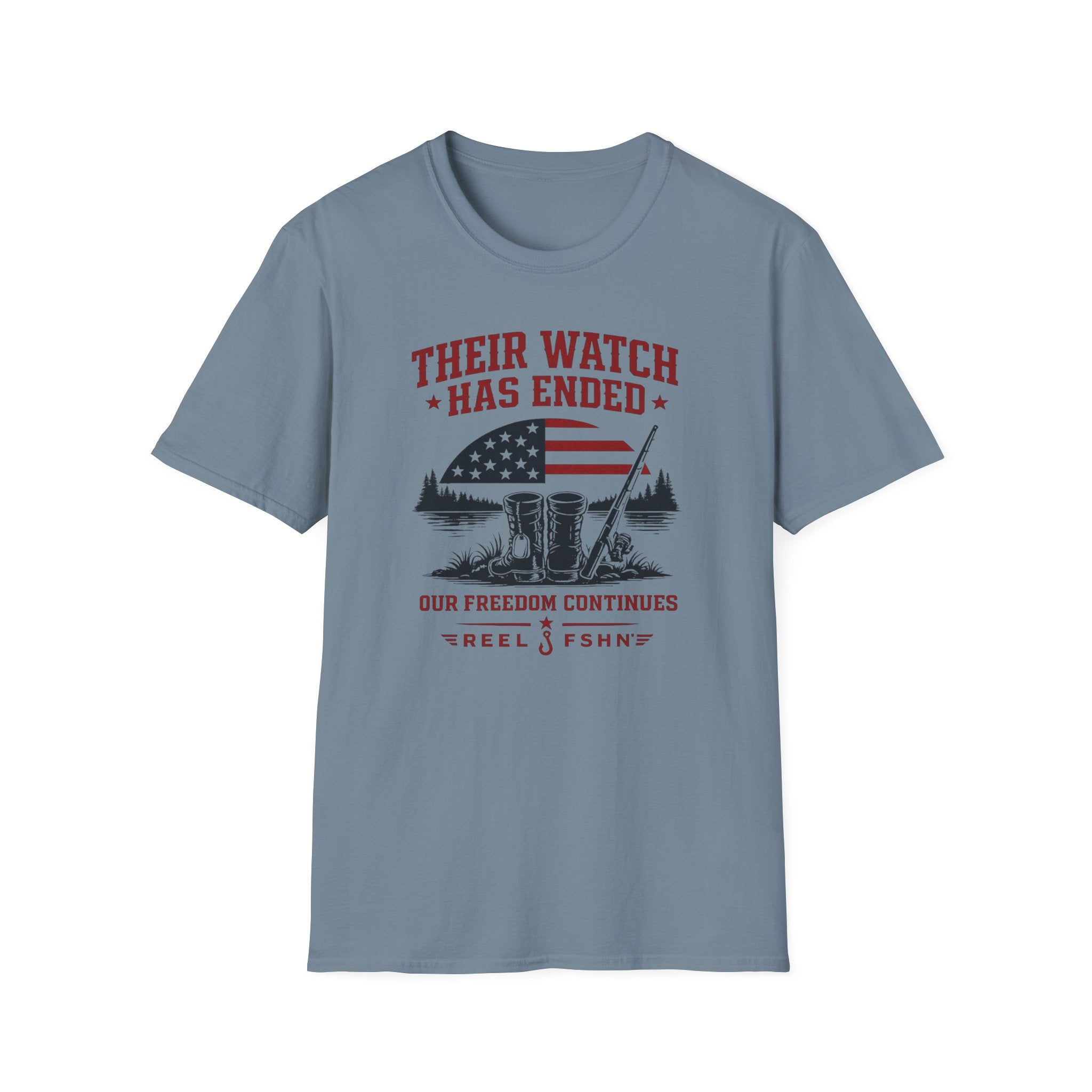 Their Watch Has Ended Our Freedom Continues T-Shirt