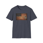 American Flag With Marlin T-Shirt