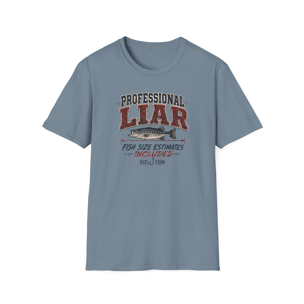 Professional Liar Fish Size Estimates Included T-Shirt