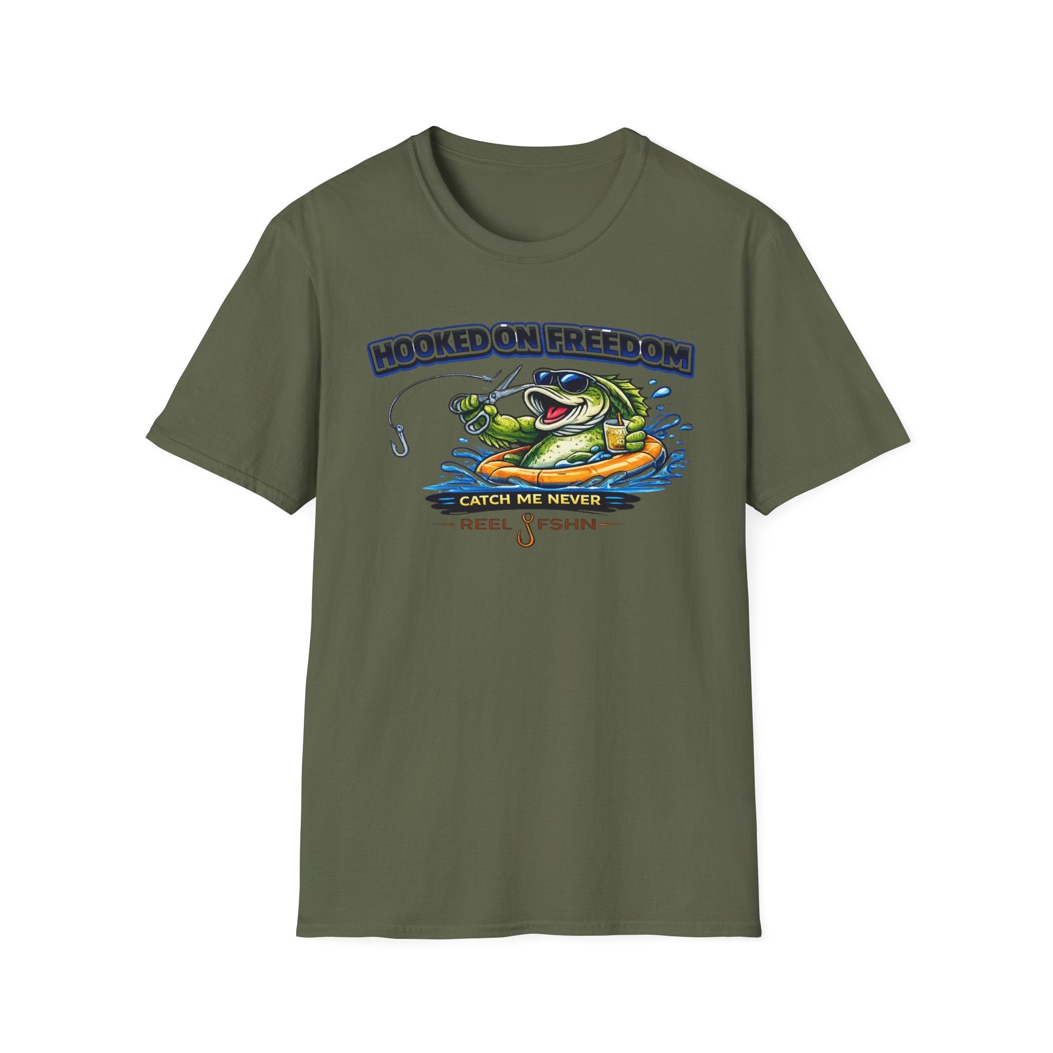 Hooked On Freedom Catch Me Never T-Shirt