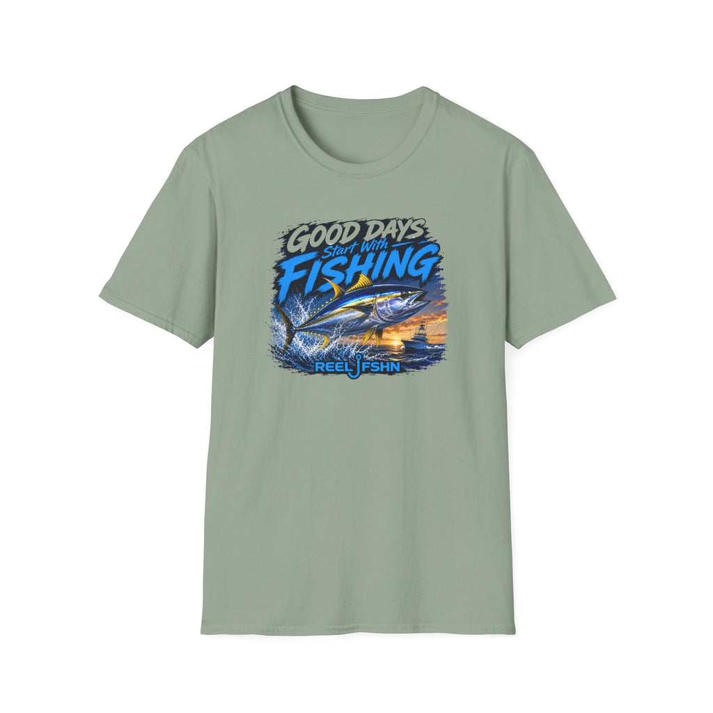 Good Days Start With Fishing Yellowfin Tuna T-Shirt