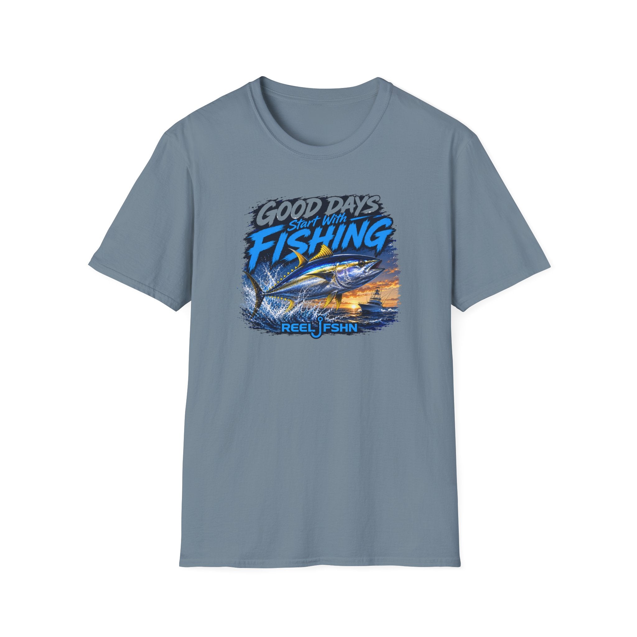 Good Days Start With Fishing Yellowfin Tuna T-Shirt