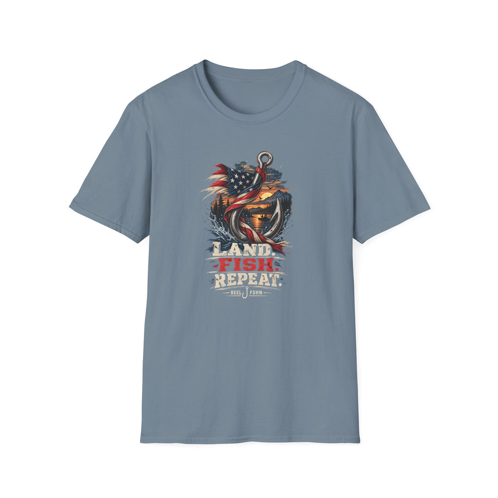 Land. Fish. Repeat. T-Shirt