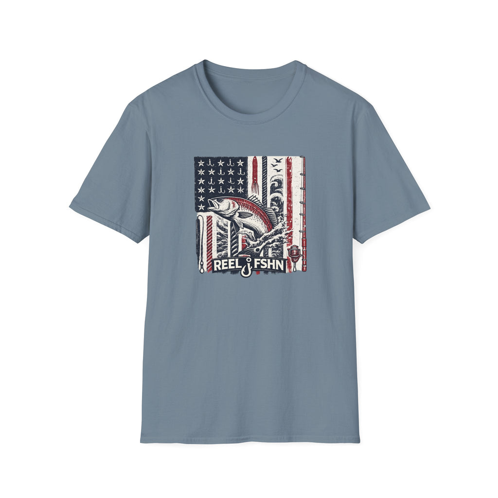 American flag with Tuna T-Shirt