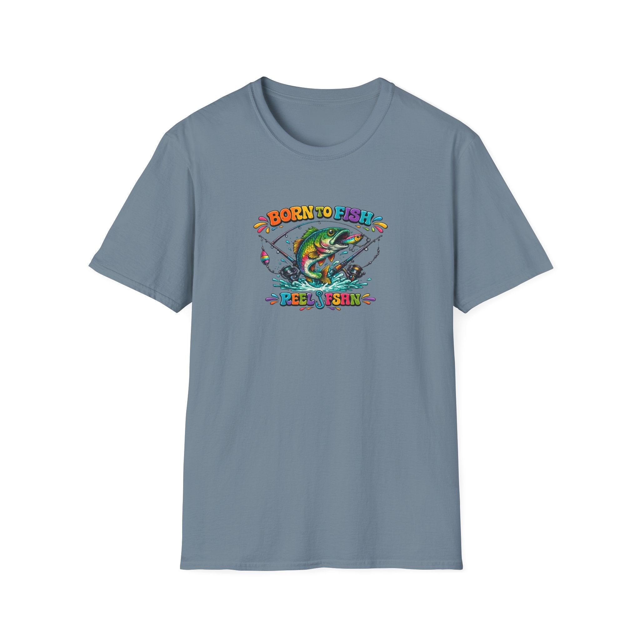 Born To Fish Funky Print T-Shirt