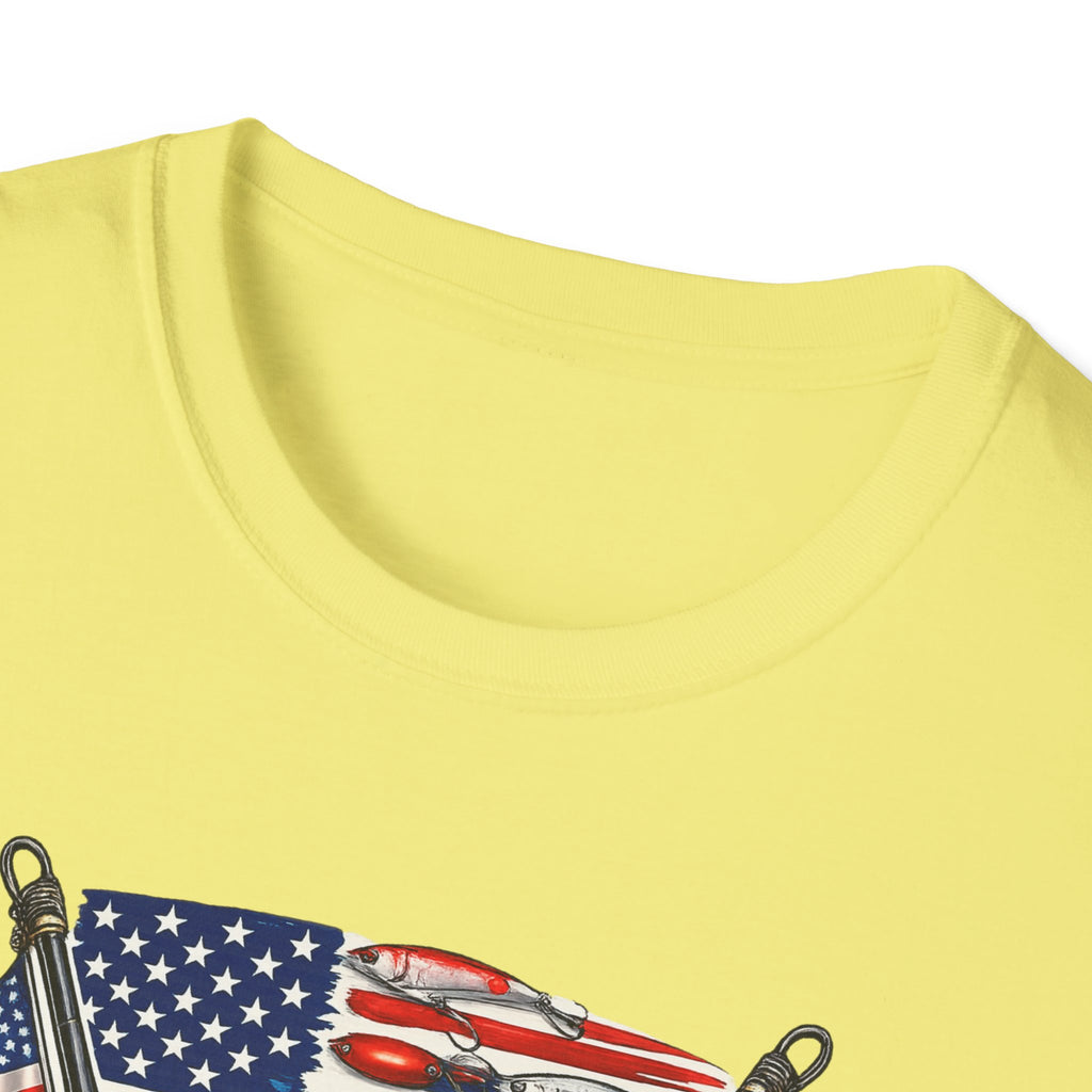 American Flag with Two Rods T-Shirt