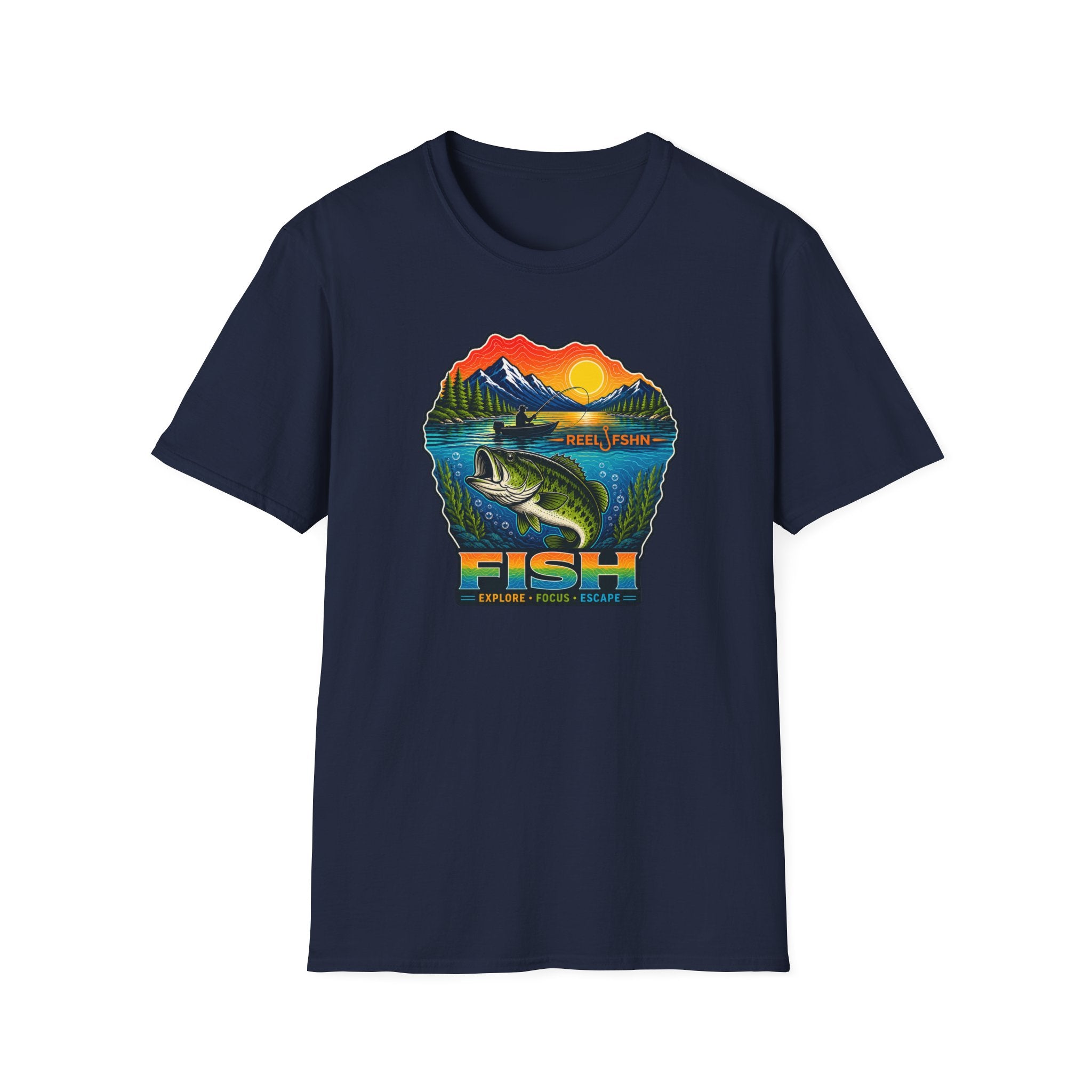 Fish Explore Focus Escape  T-Shirt