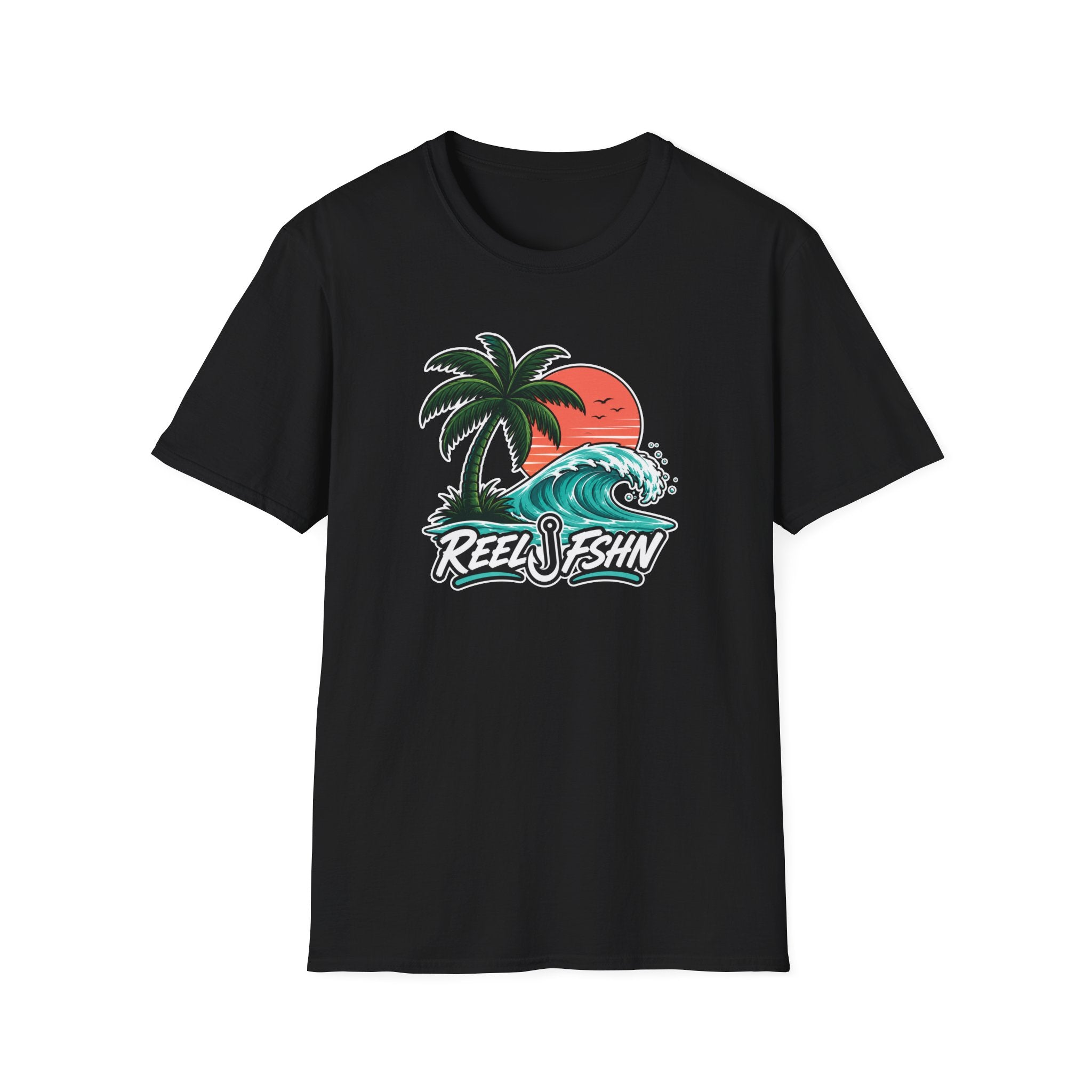 Palm & Turquoise Wave T-Shirt