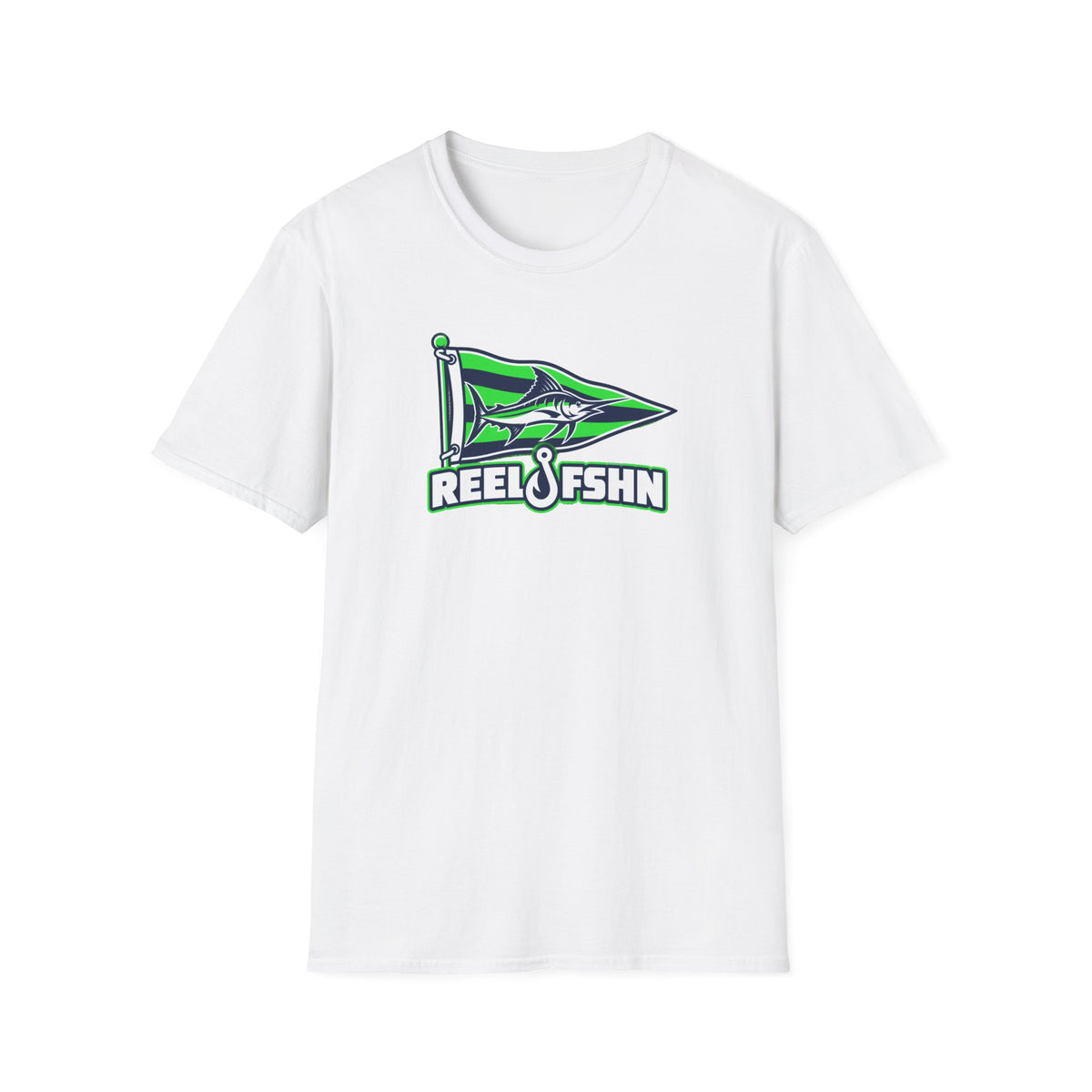 Green Marlin Pennant Flag T-Shirt
