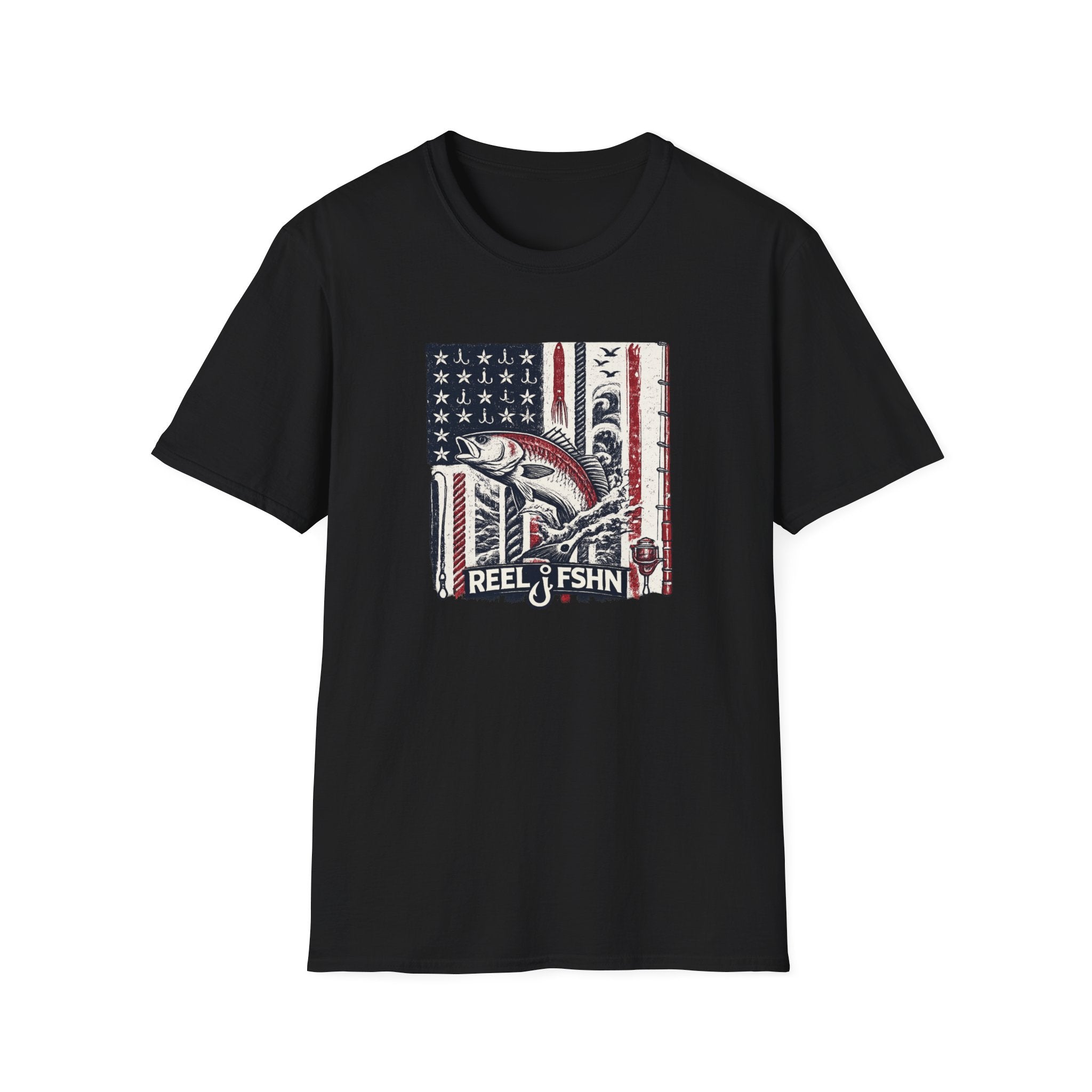 American flag with Tuna T-Shirt