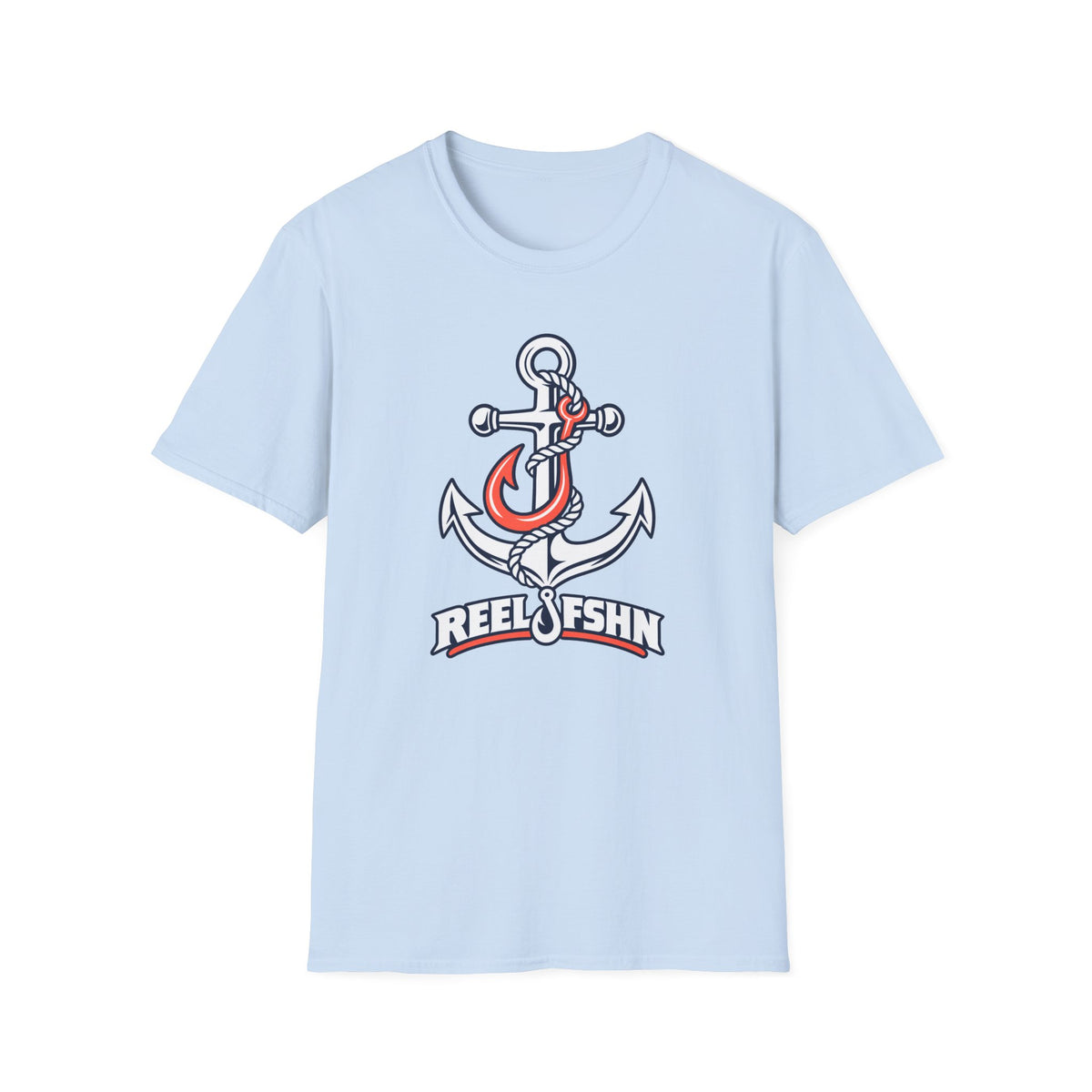 Coral & White Anchor T-Shirt