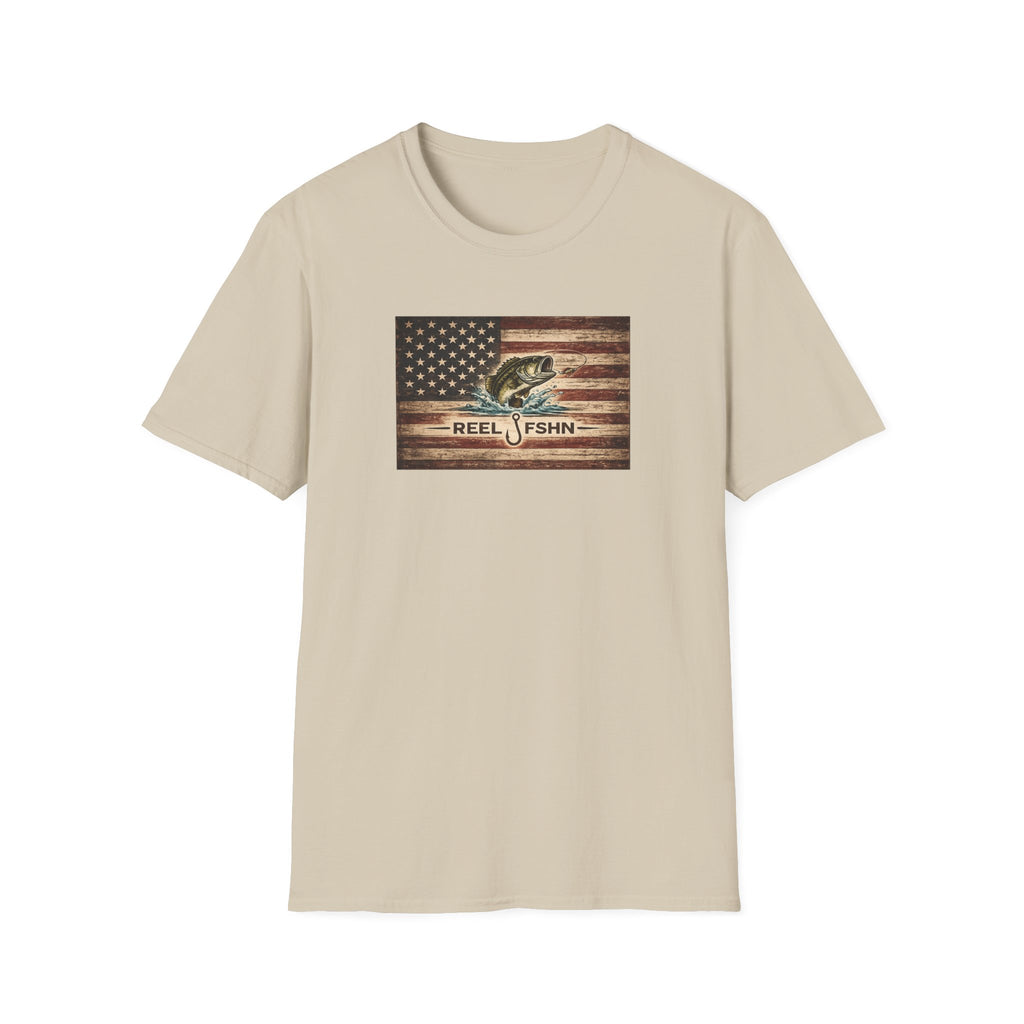 American Flag With Bass T-Shirt