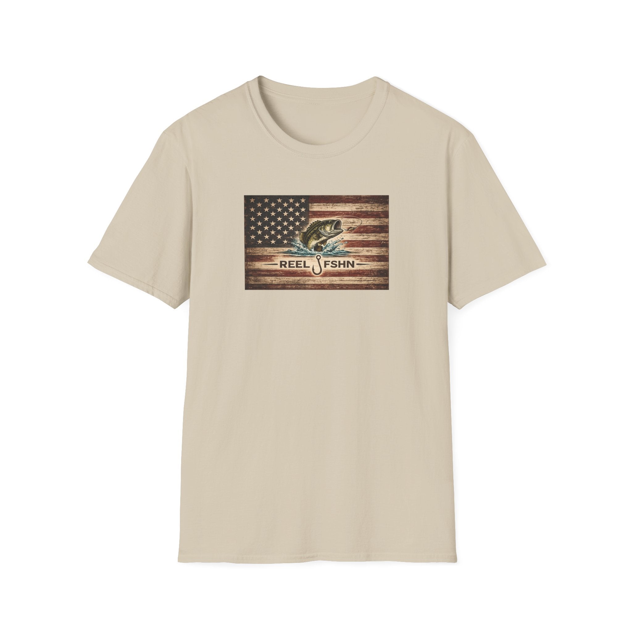American Flag With Bass T-Shirt