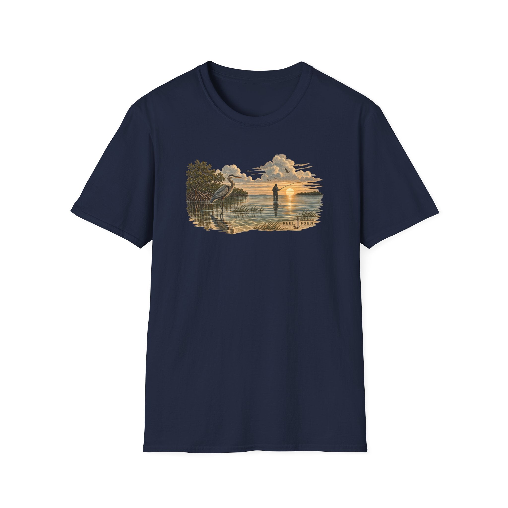 Crane & Fisherman T-Shirt