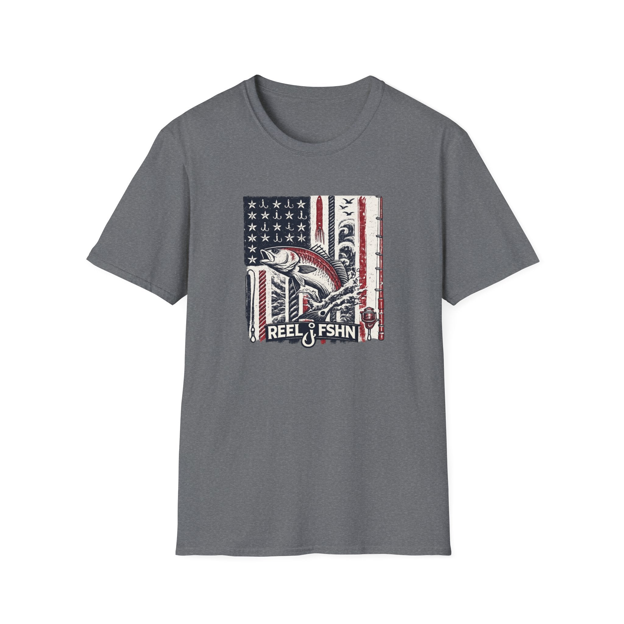 American flag with Tuna T-Shirt