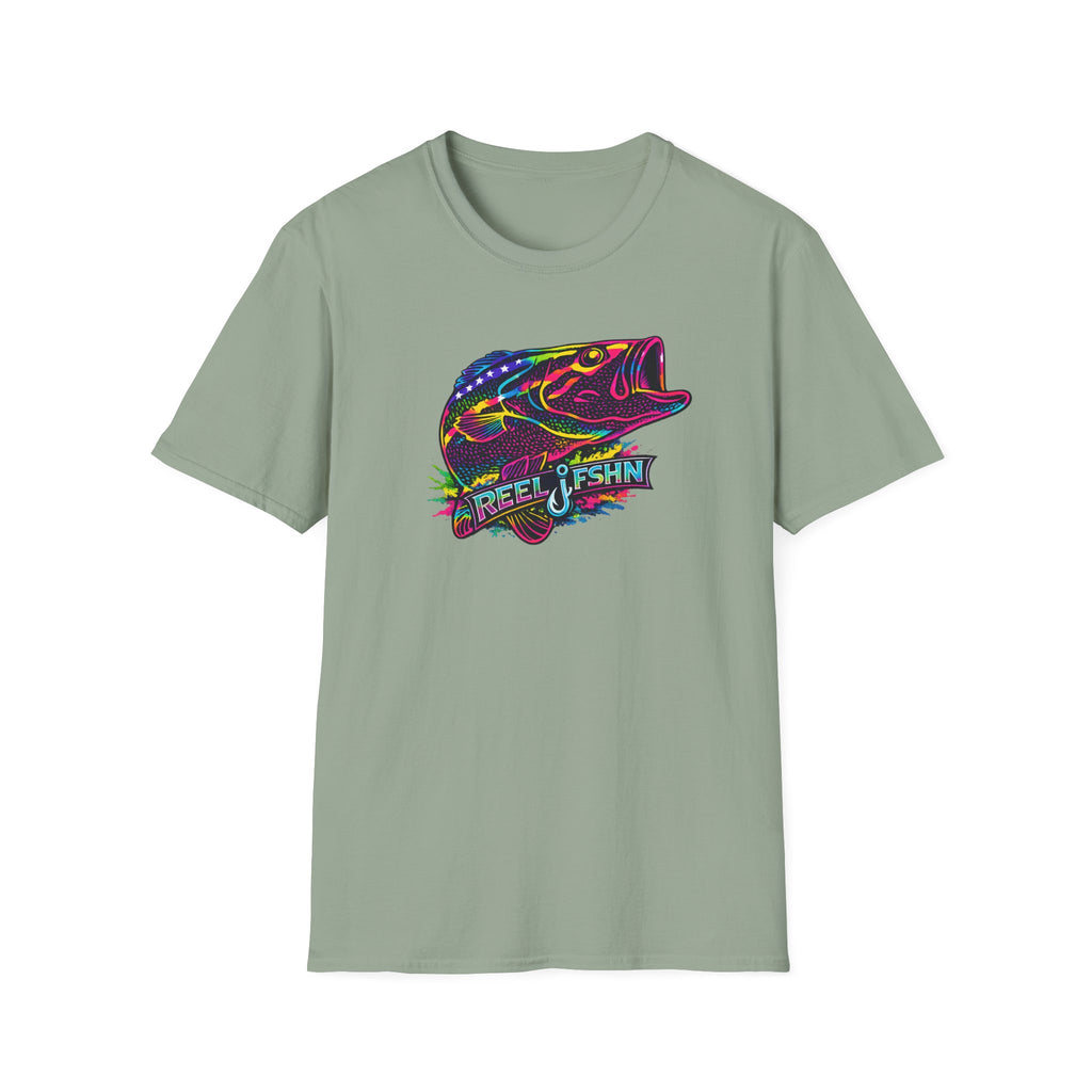 Funky Bass with REEL FSHN Logo T-Shirt