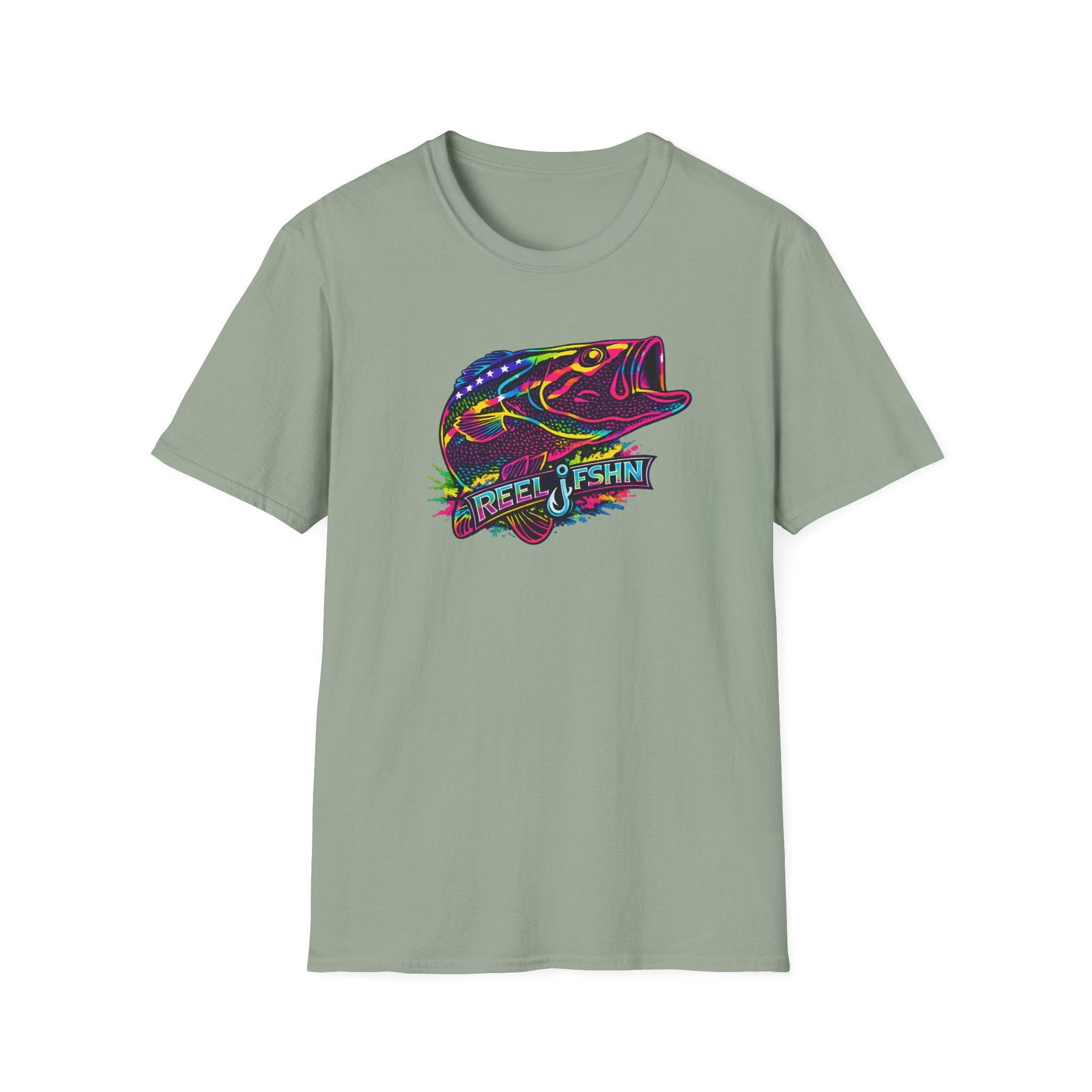 Funky Bass with REEL FSHN Logo T-Shirt