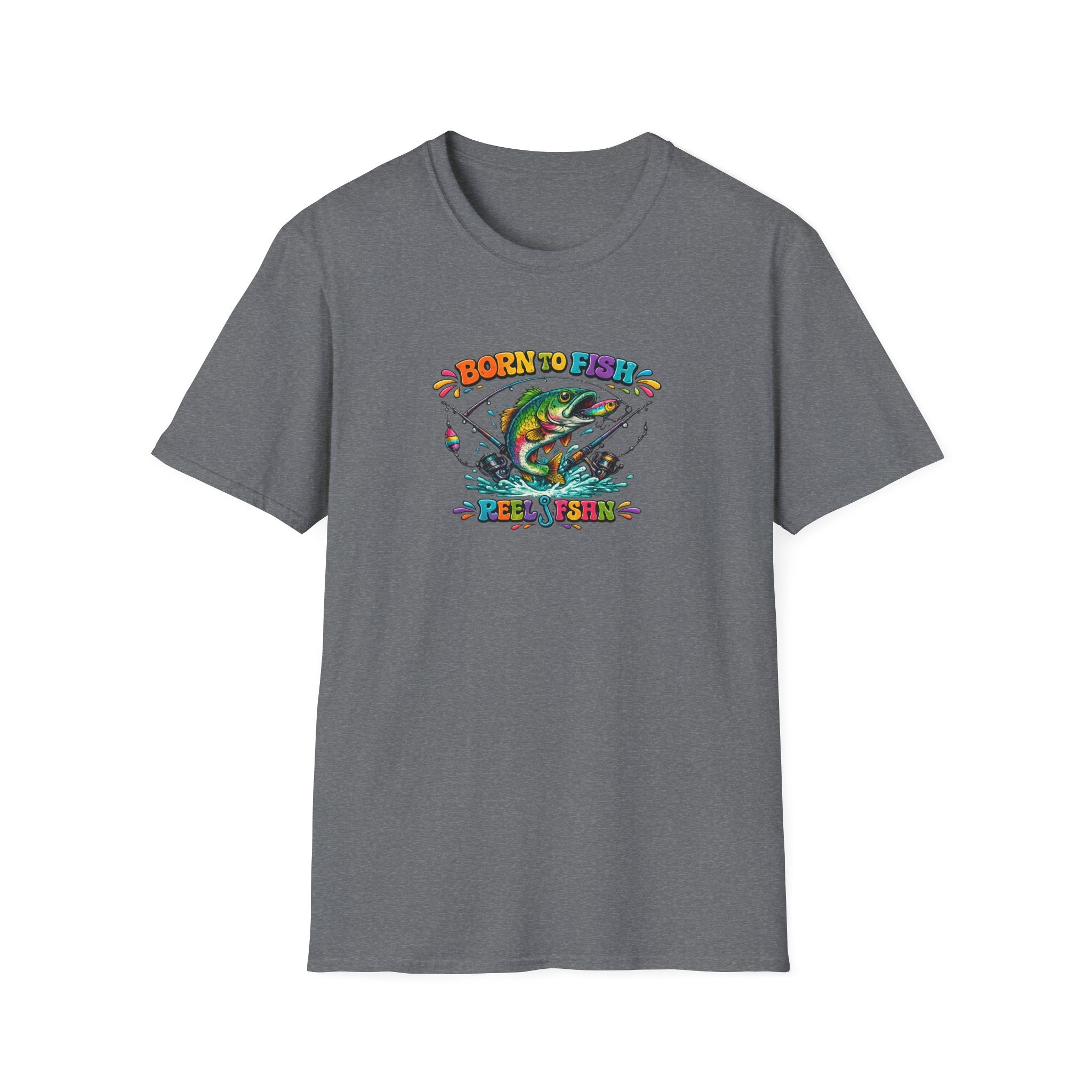 Born To Fish Funky Print T-Shirt