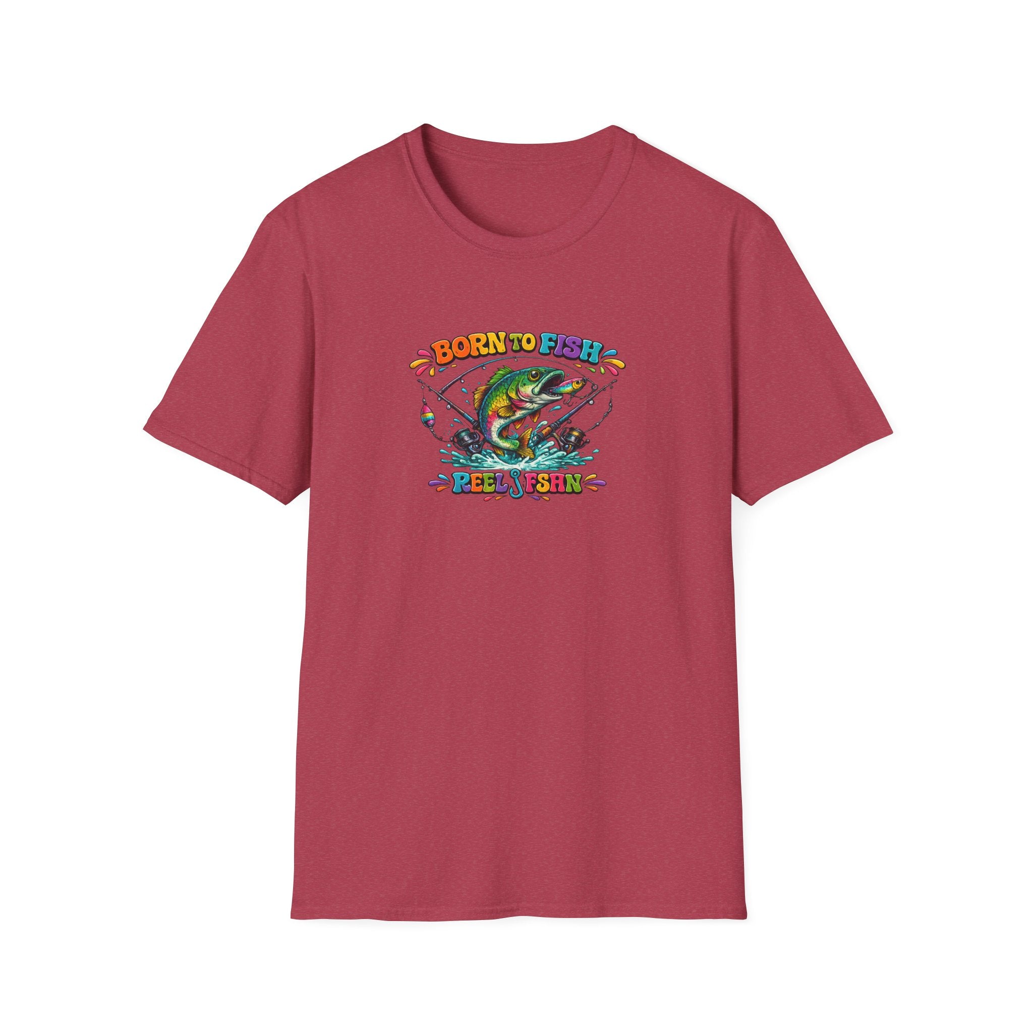 Born To Fish Funky Print T-Shirt