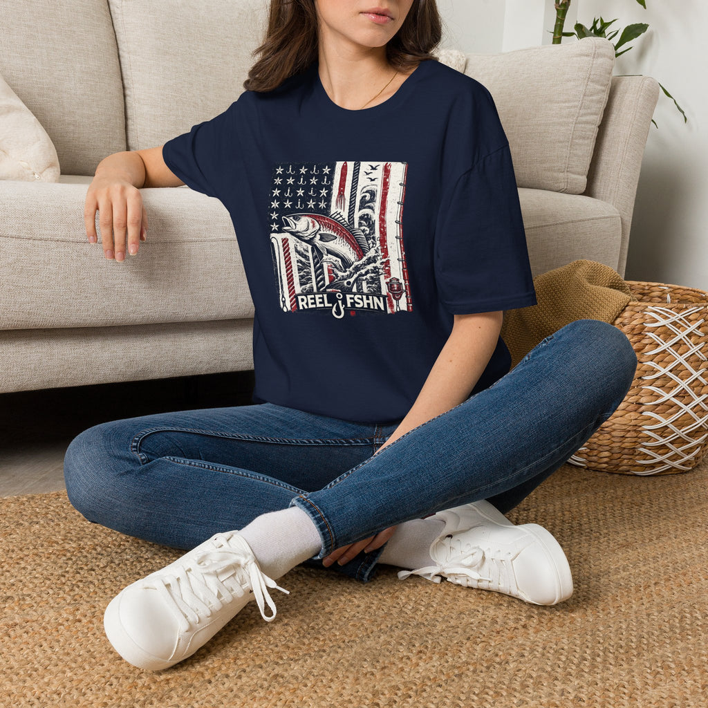 American flag with Tuna T-Shirt