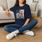 American flag with Tuna T-Shirt