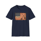 American Flag With Two Rods T-Shirt
