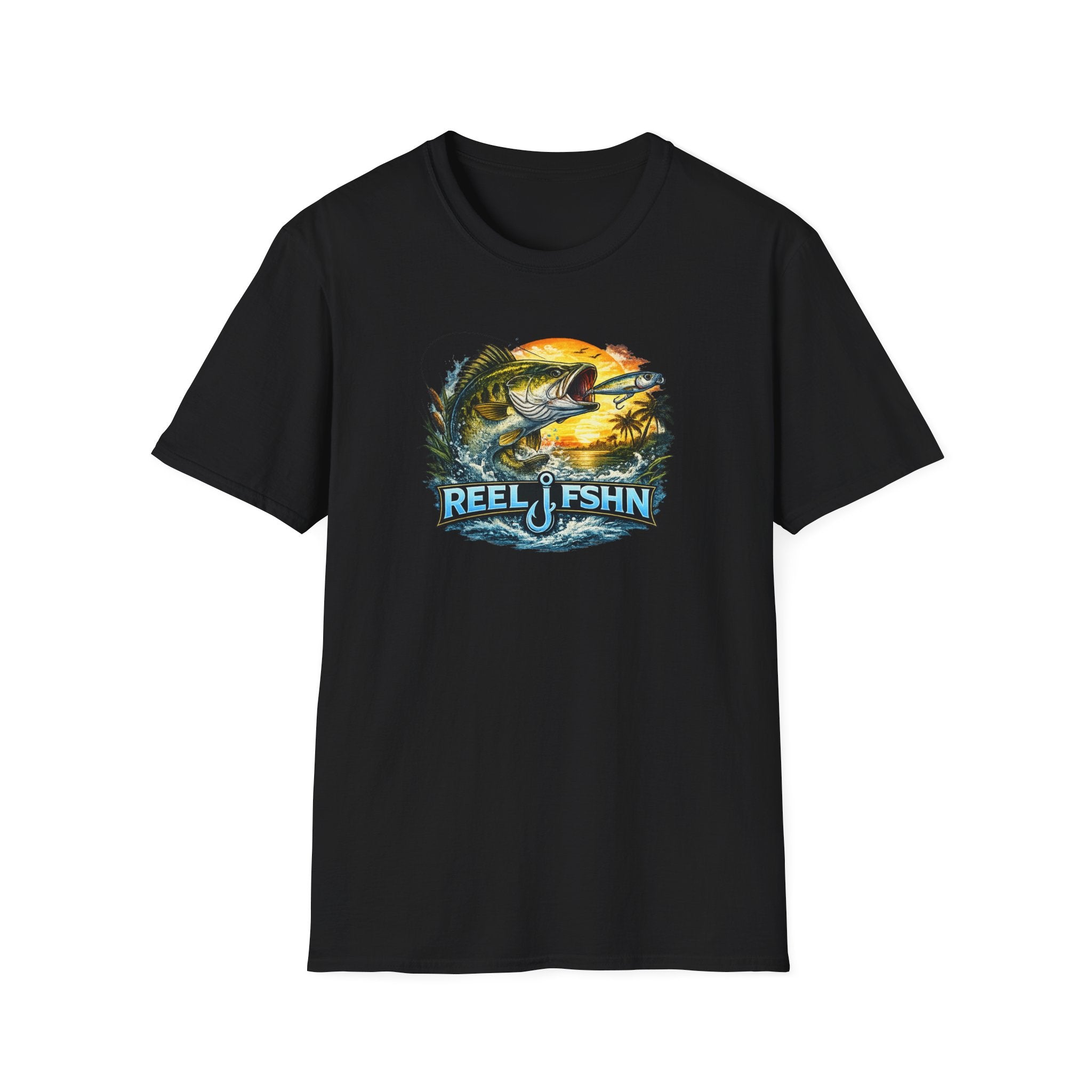 Bass with REEL FSHN Logo T-Shirt
