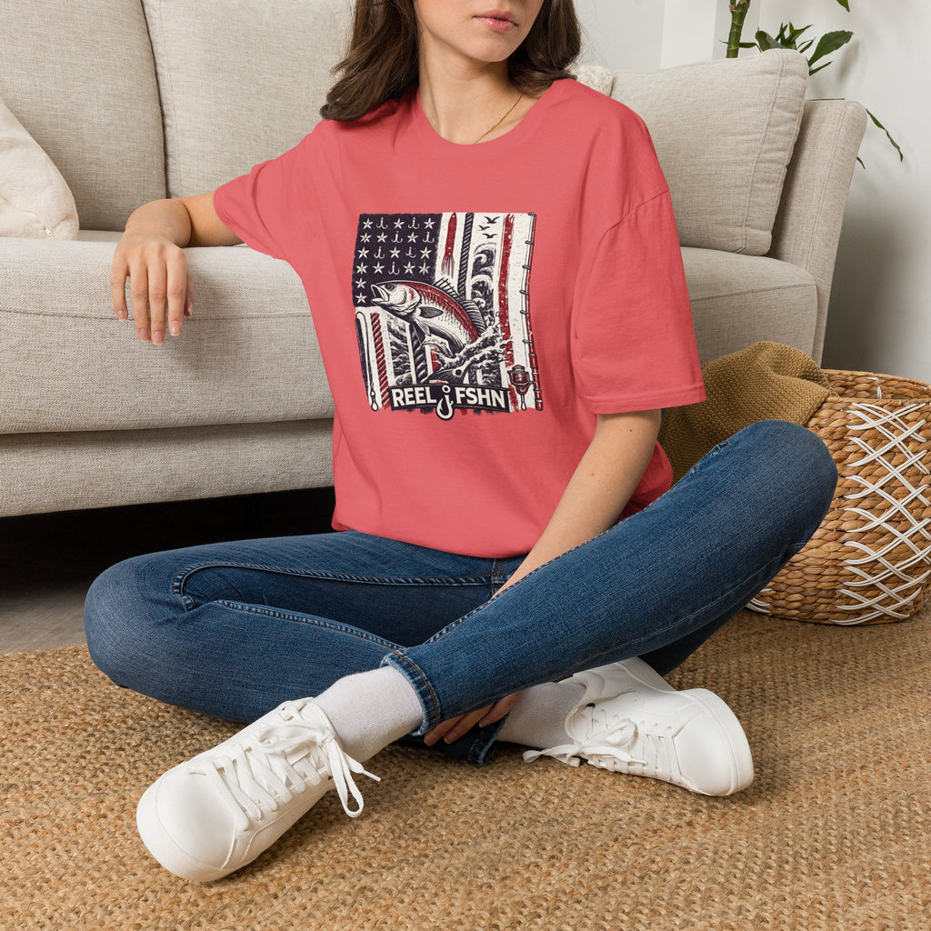 American flag with Tuna T-Shirt