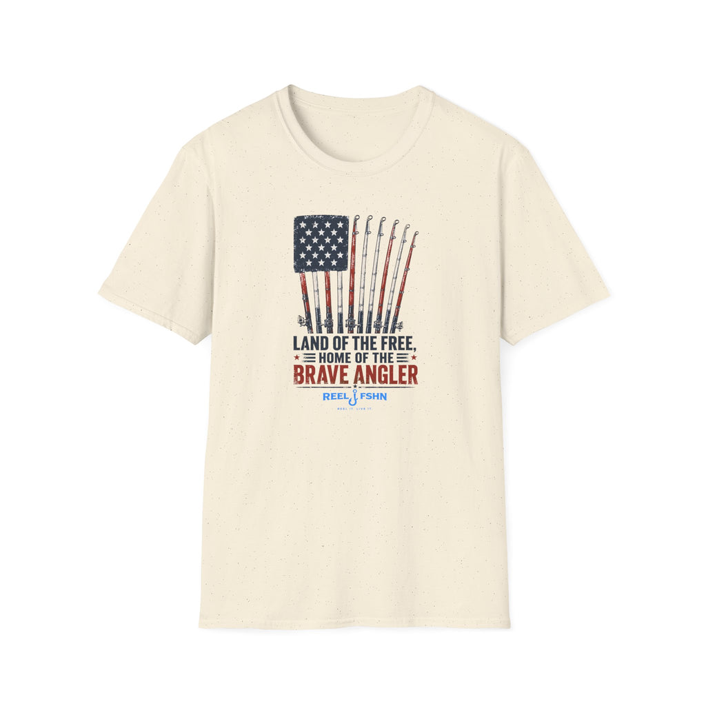 Land Of The Free Home Of The Brave Angler T-Shirt