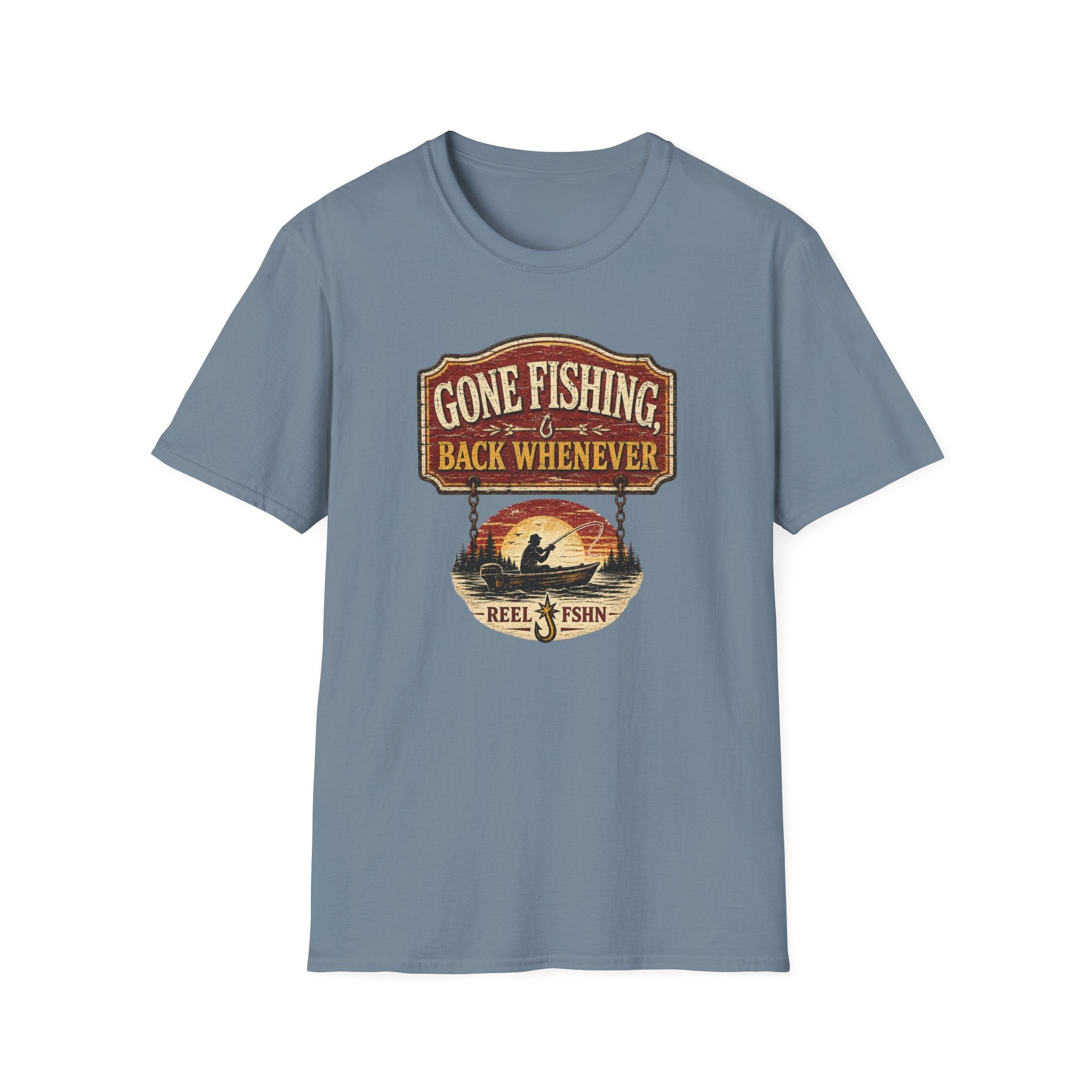 Gone Fishing Back Whenever T-Shirt