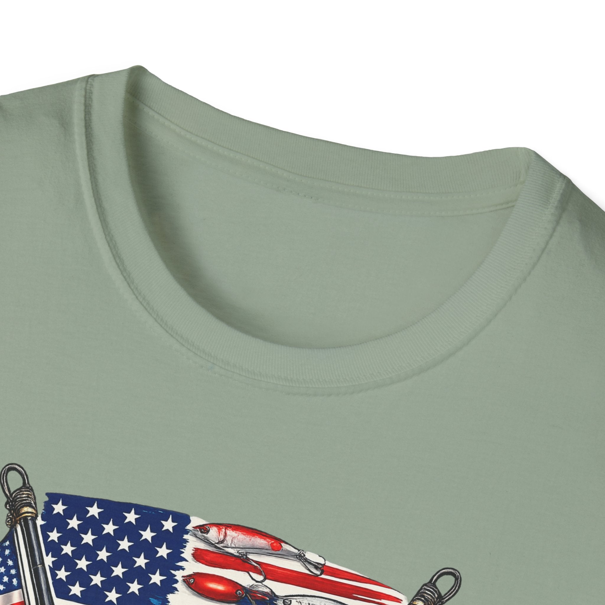 American Flag with Two Rods T-Shirt