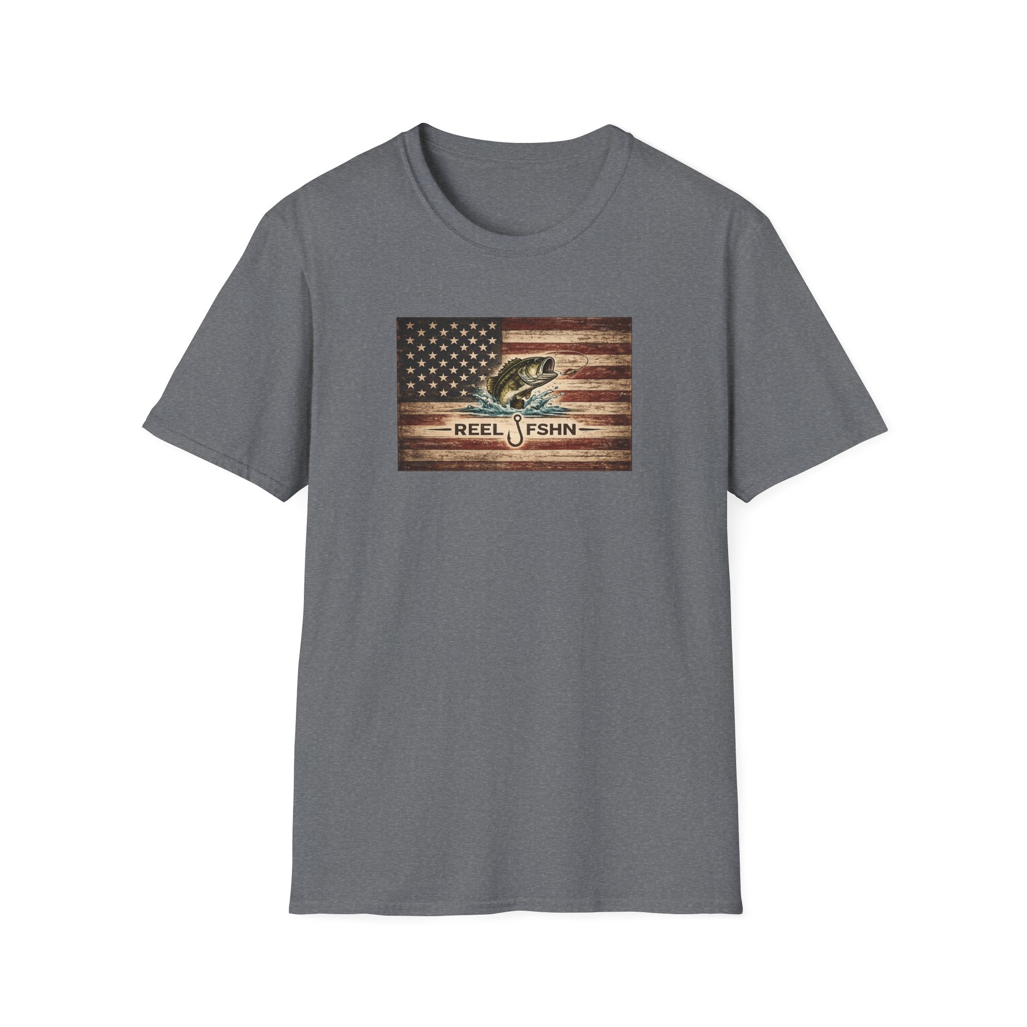 American Flag With Bass T-Shirt