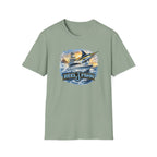 Fishing Boat with Marlin T-Shirt