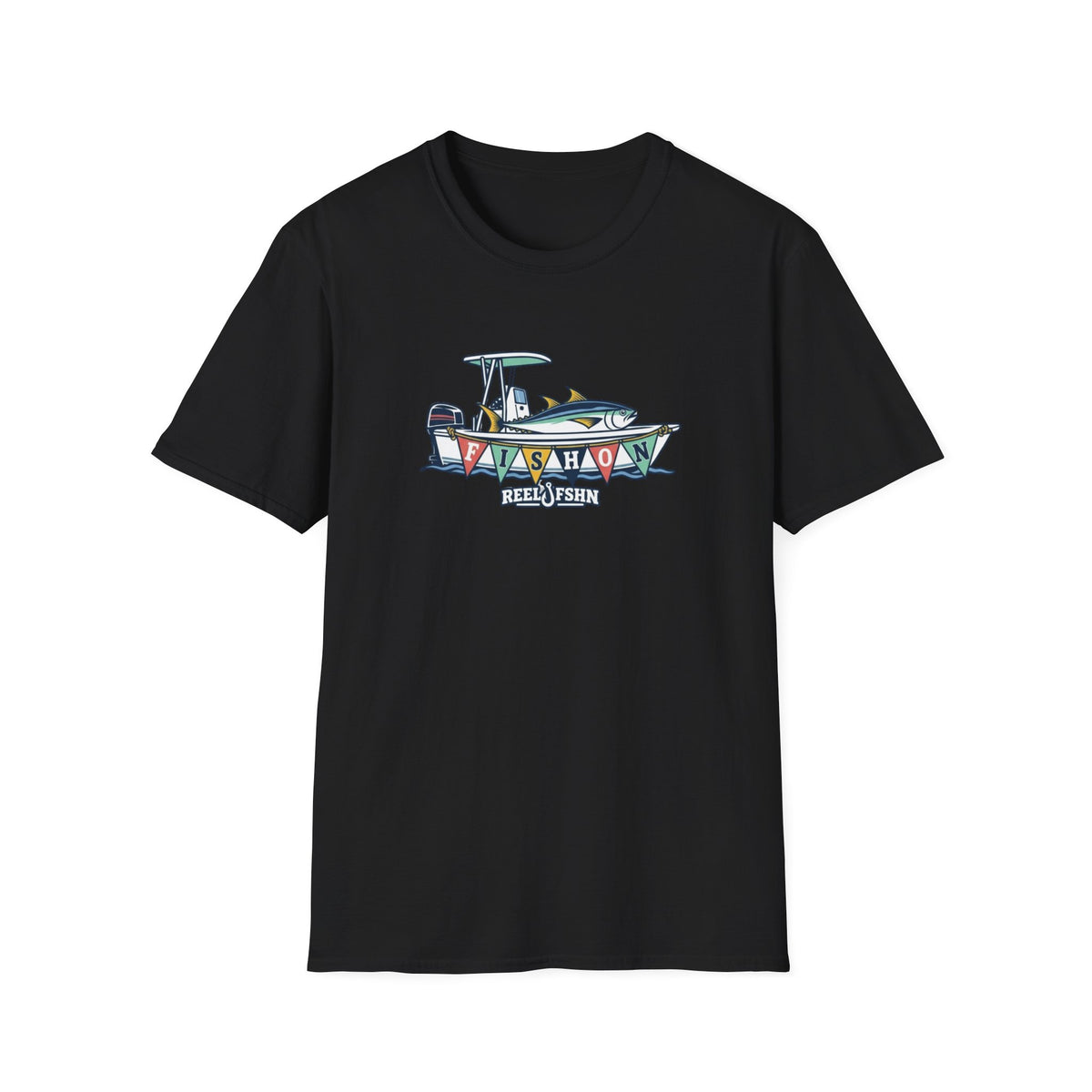 Fish On Tropical Boat T-Shirt