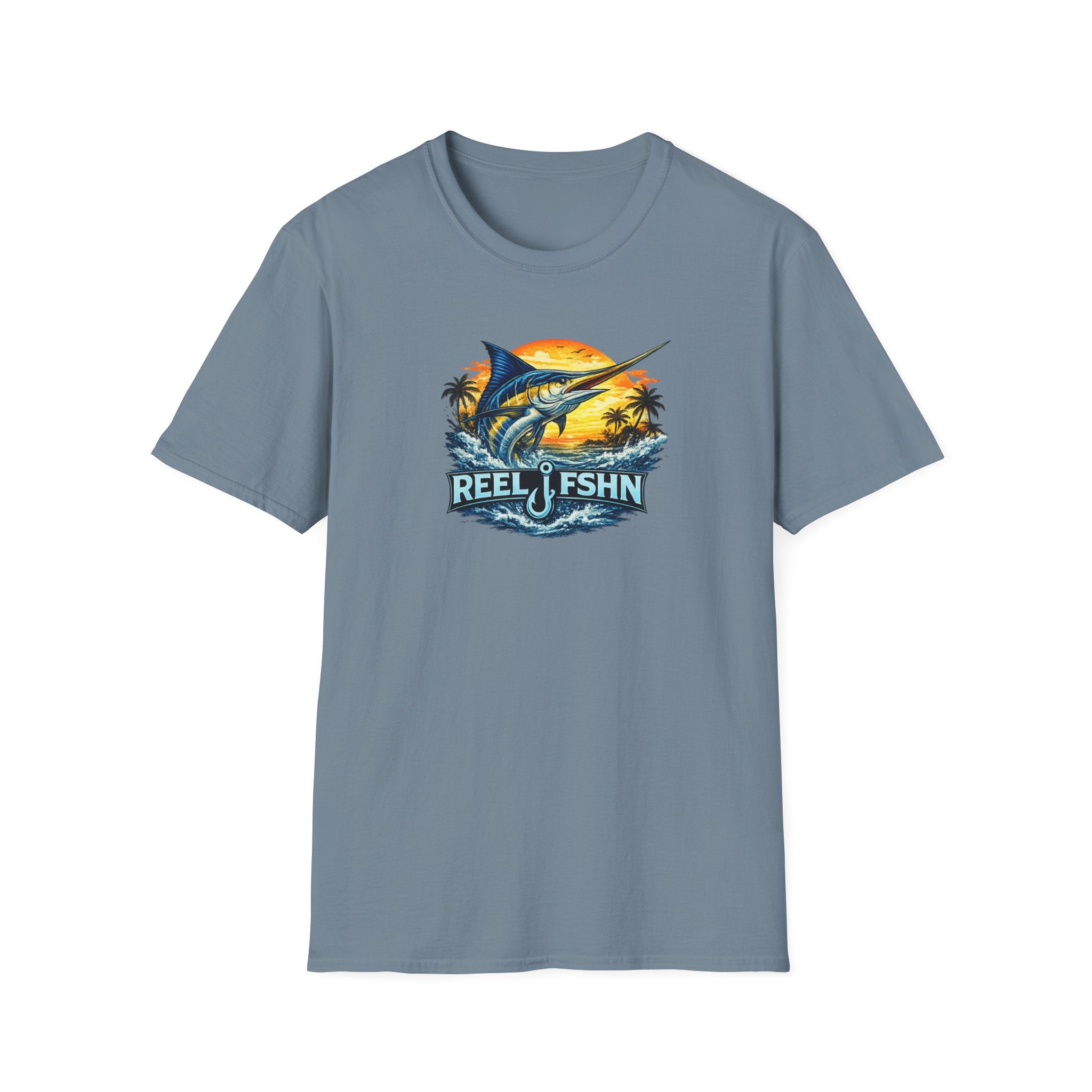 Marlin with REEL FSHN Logo T-Shirt