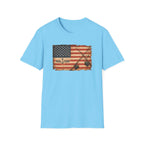 American Flag With Two Rods T-Shirt