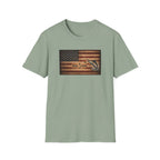 American Flag With Marlin T-Shirt