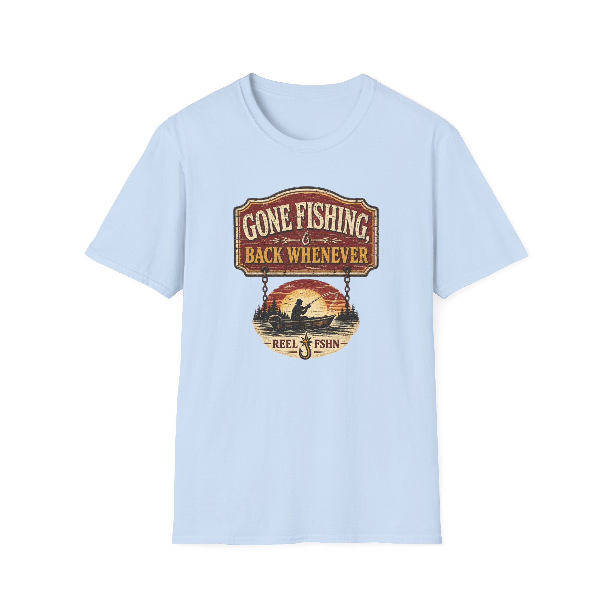 Gone Fishing Back Whenever T-Shirt