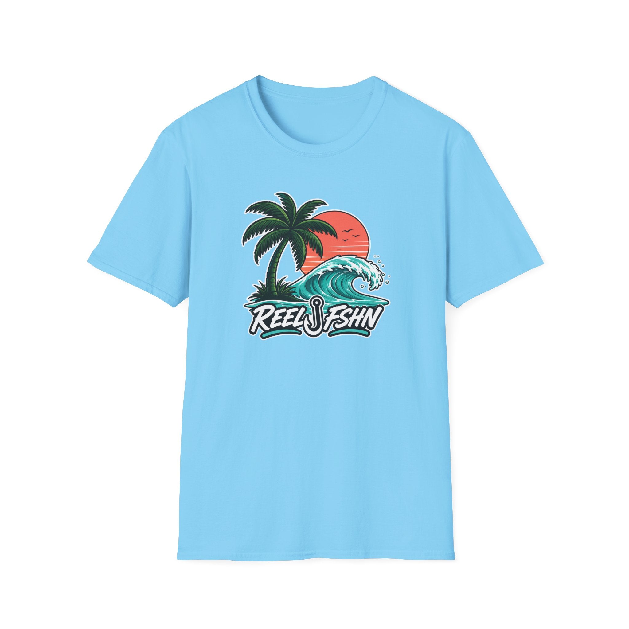 Palm & Turquoise Wave T-Shirt