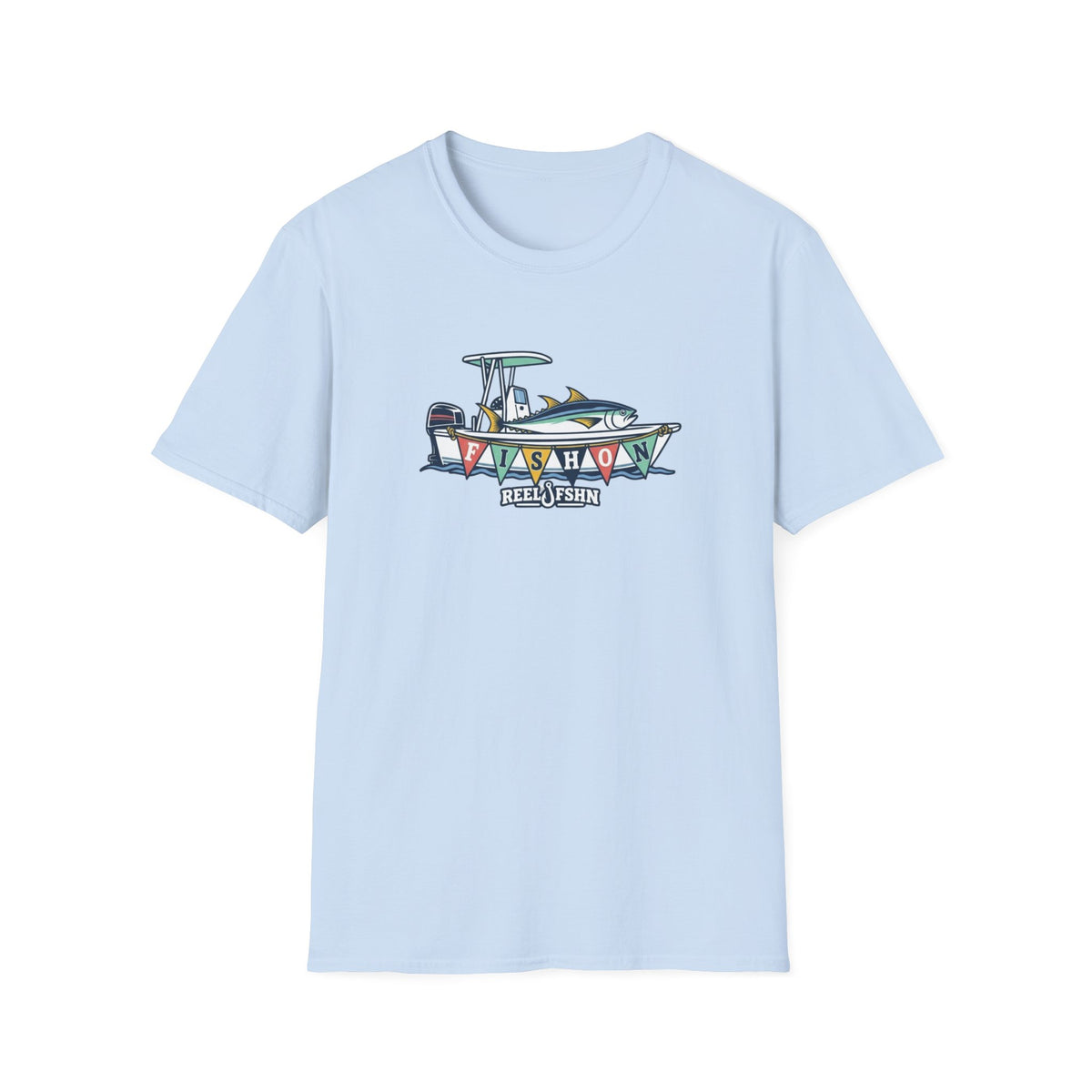 Fish On Tropical Boat T-Shirt