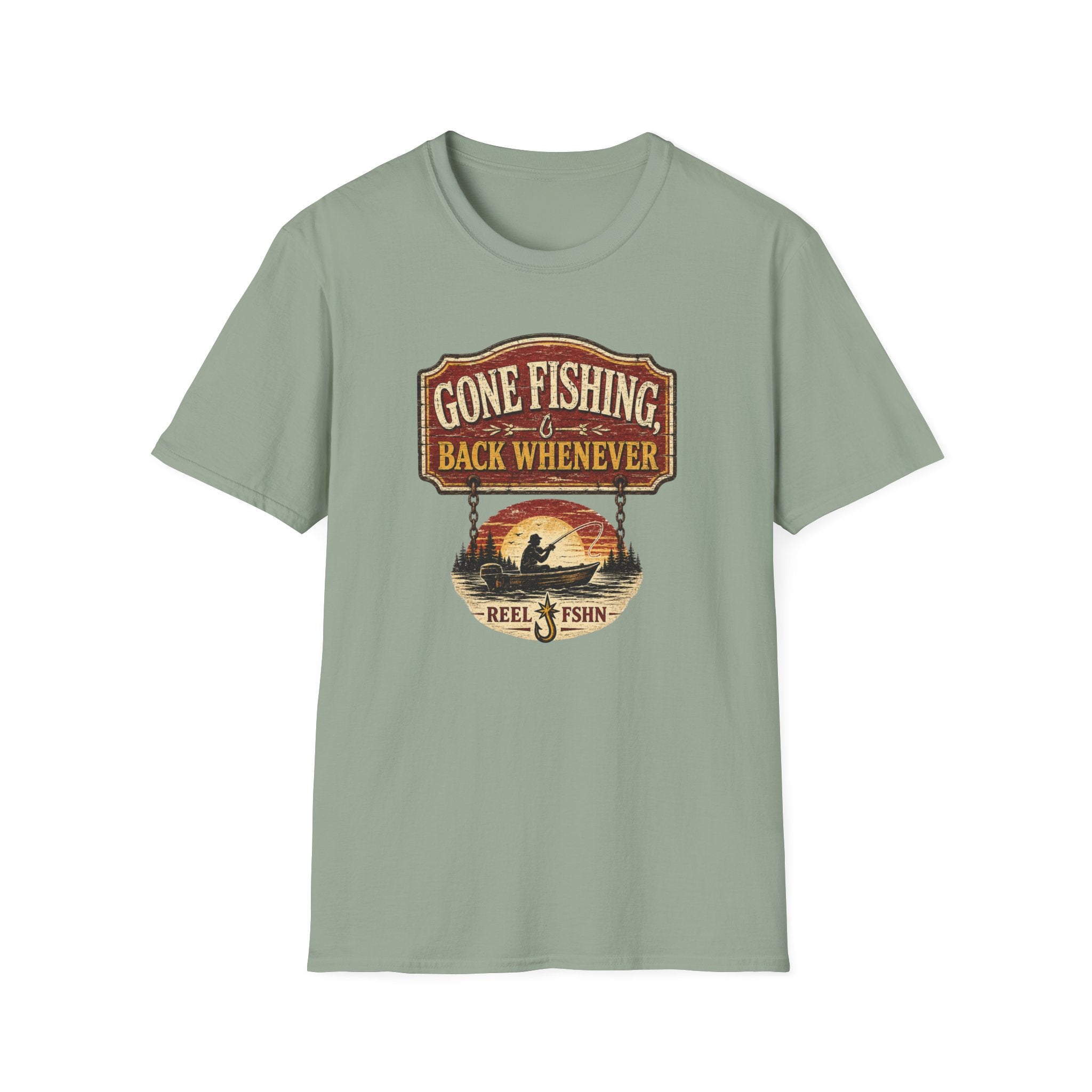 Gone Fishing Back Whenever T-Shirt