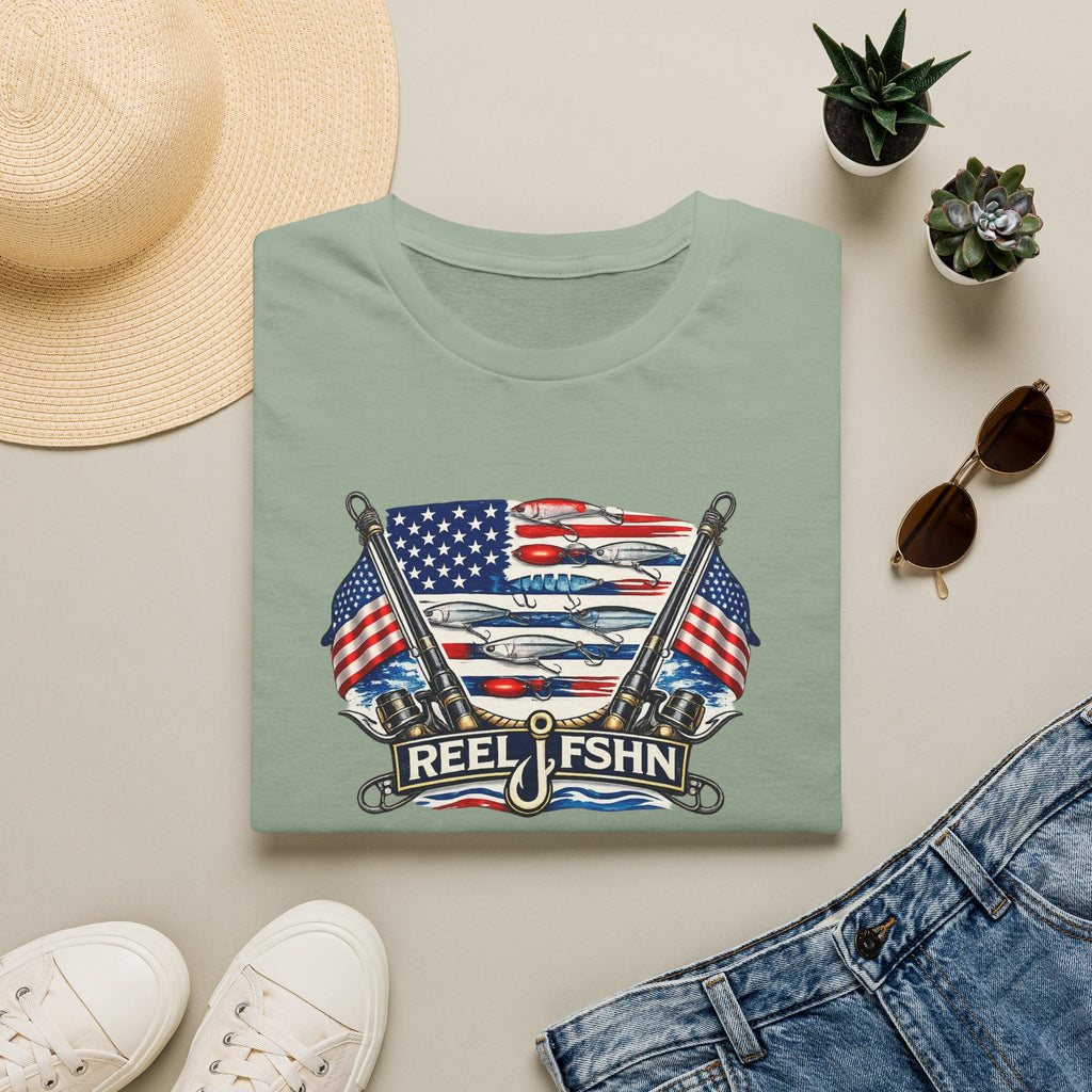 American Flag with Two Rods T-Shirt