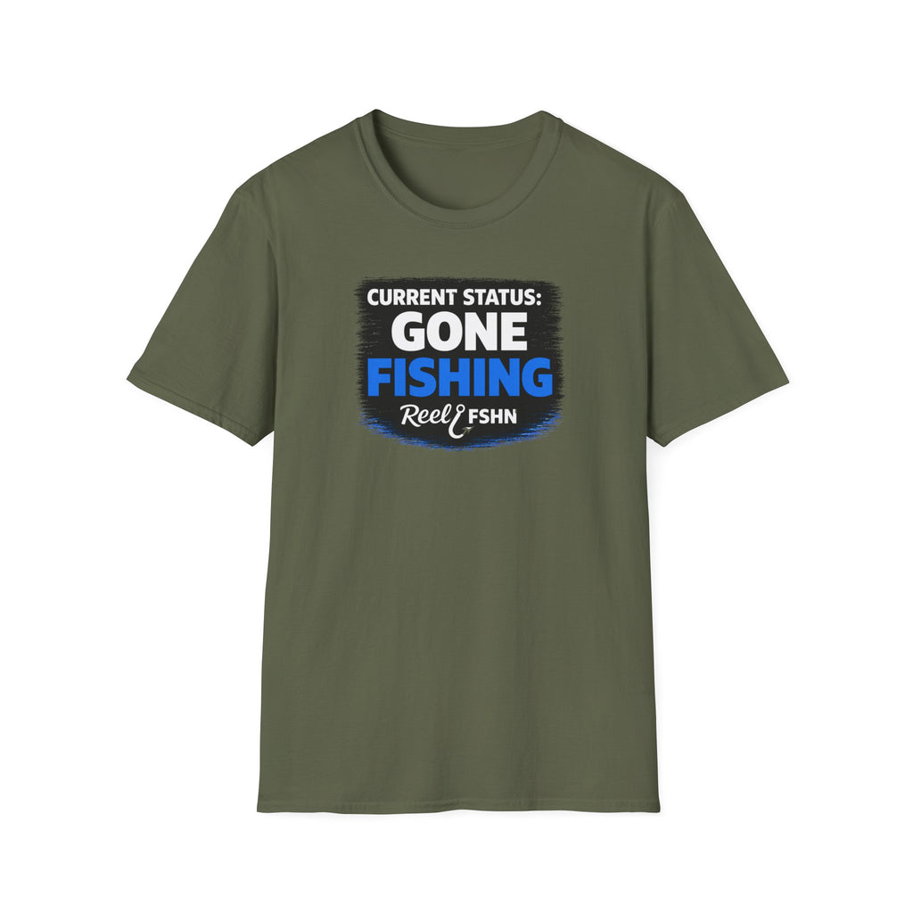 Current Status Gone Fishing T-Shirt